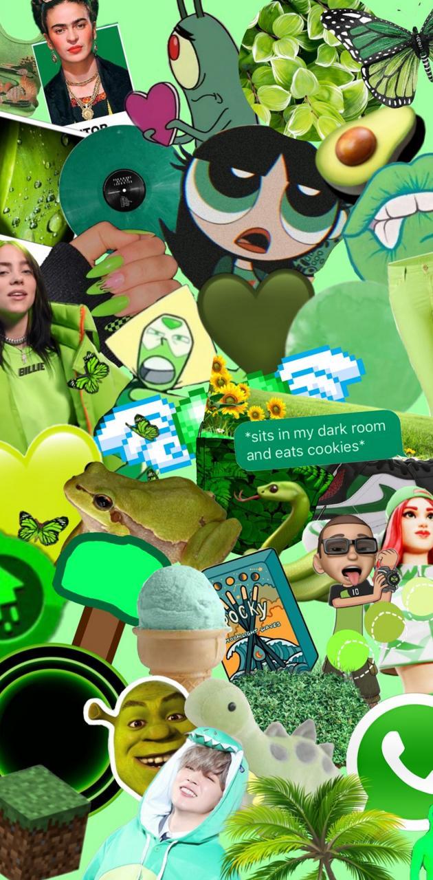 630x1280 Green aesthetic wallpaper