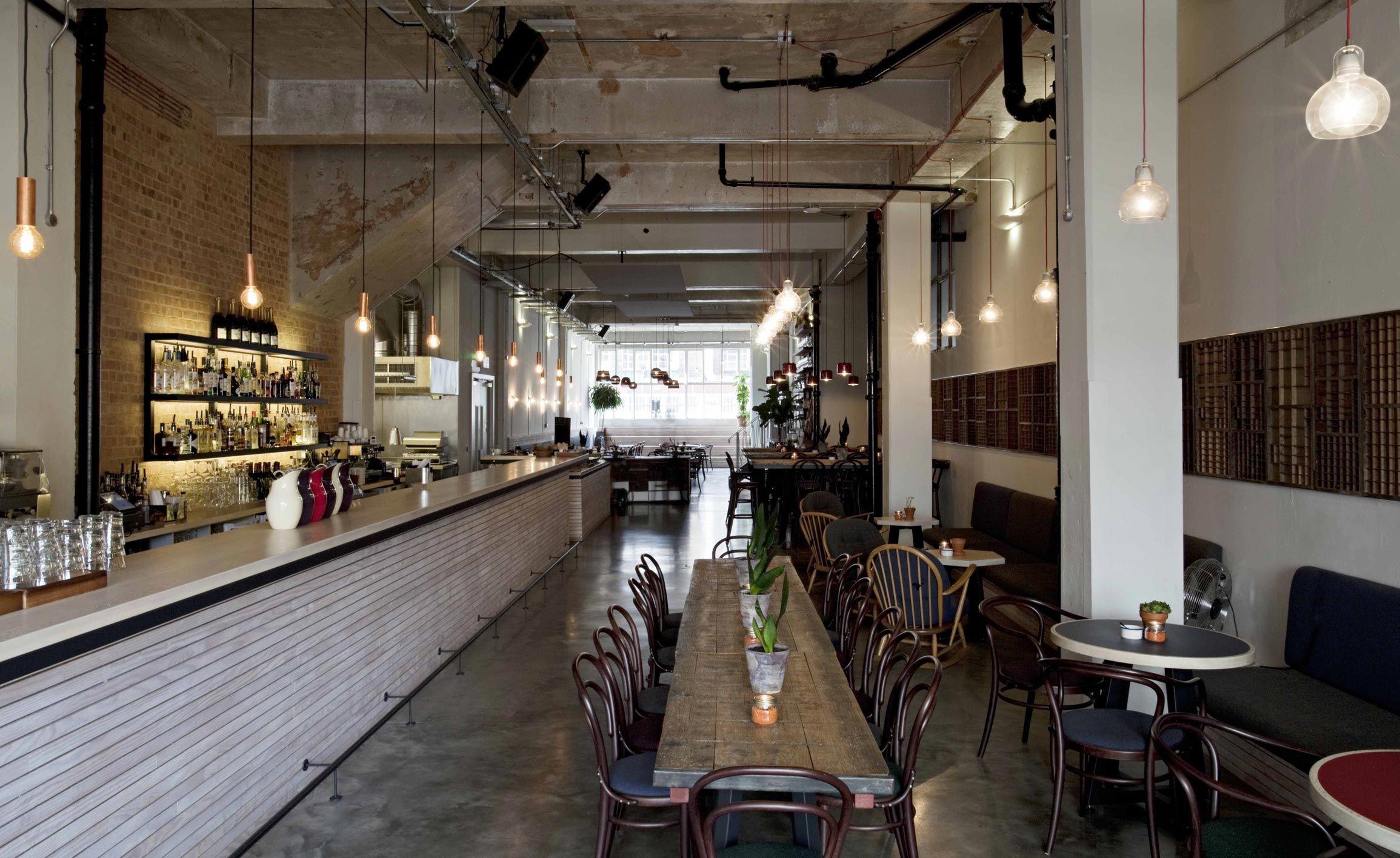 2310x1416 Travel Directory Laundry Bar & Canteen, UK. Wallpaper* Magazine. Restaurant design, London fields, Cafe interior