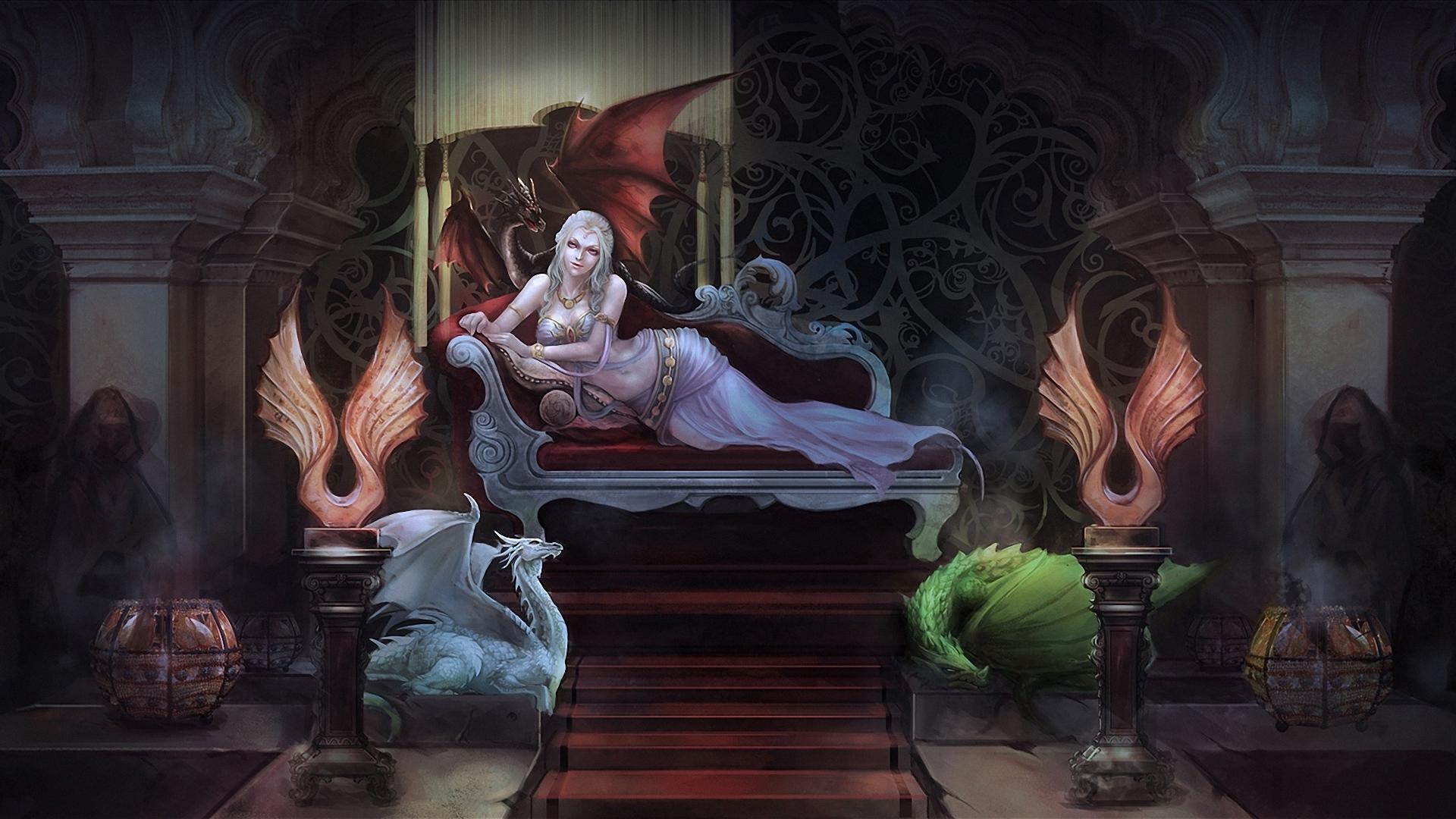 1920x1080 wings, room, throne Desktop wallpaper 1920x1080