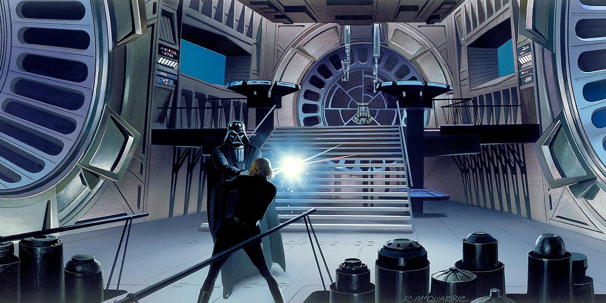 2000x1001 Non Woven Photomural Star Wars Classic RMQ Duell Throneroom (DX10 052) From Disney