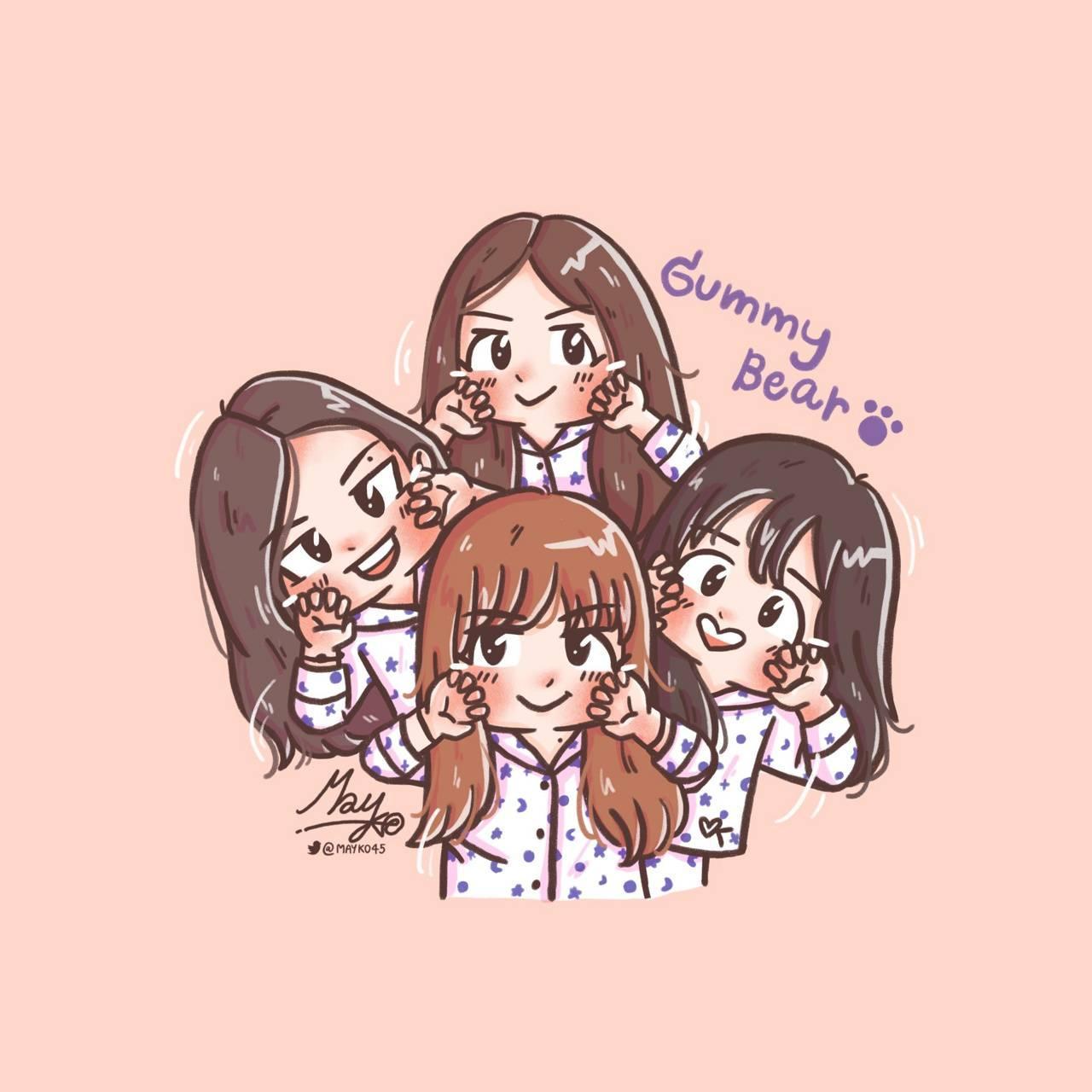 1280x1280 Blackpink Anime Wallpaper, HD Blackpink Anime Background on WallpaperBat