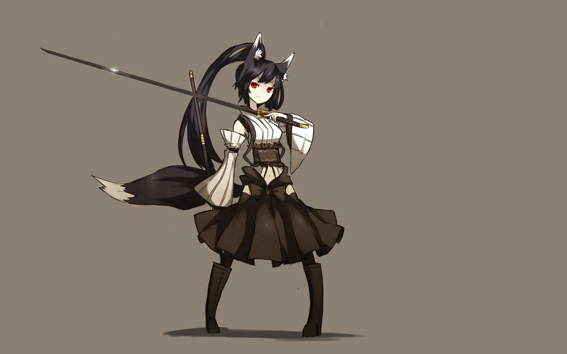 1920x1200 Anime Girl with Brown Suit Wallpaper HD / Desktop and Mobile Background
