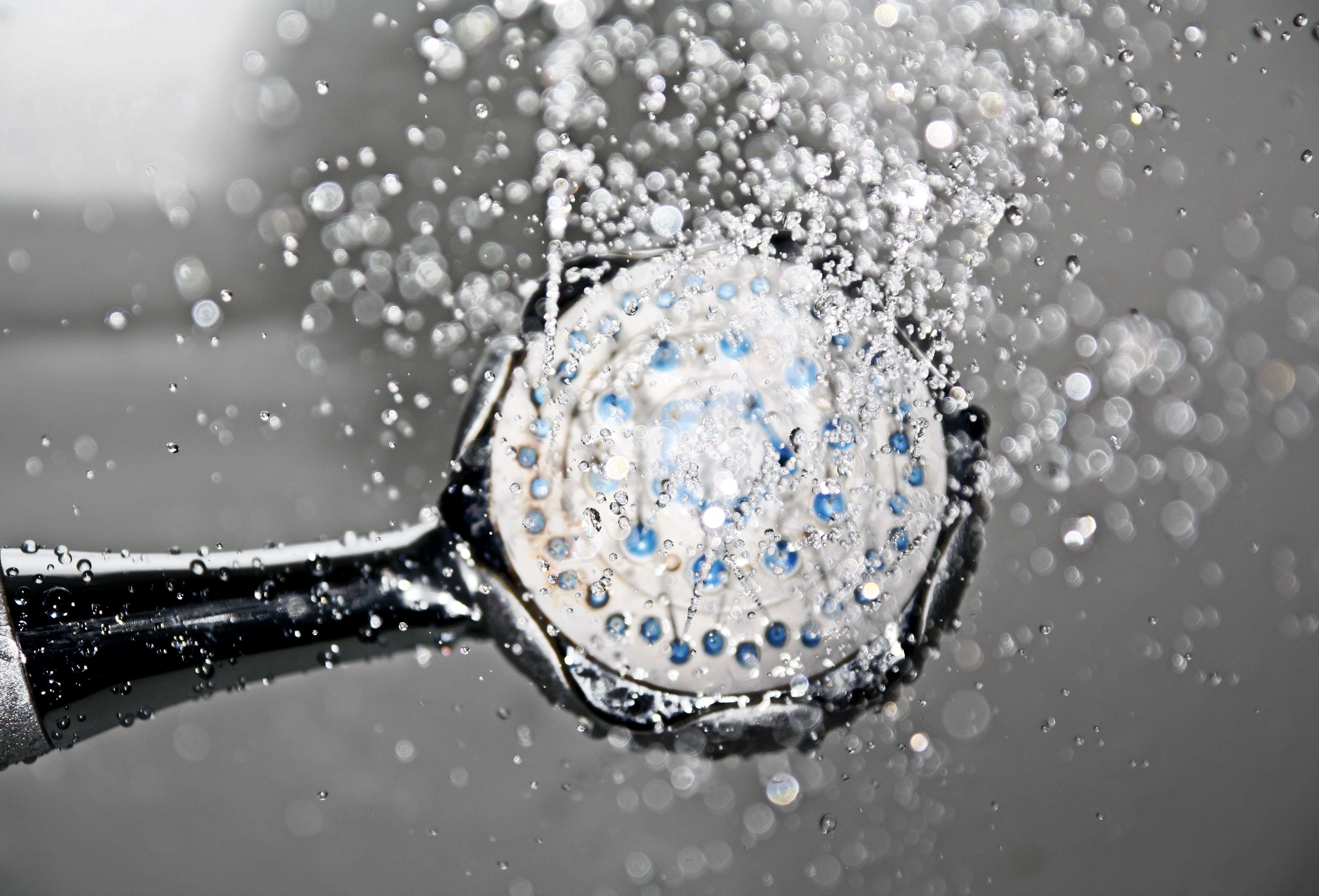 3801x2582 bath, bathroom, chrome, clear, drop of water, droplets, flow, liquid, low angle shot, motion, shower, shower head, silver, time lapse, water, water drops, wet wallpaper