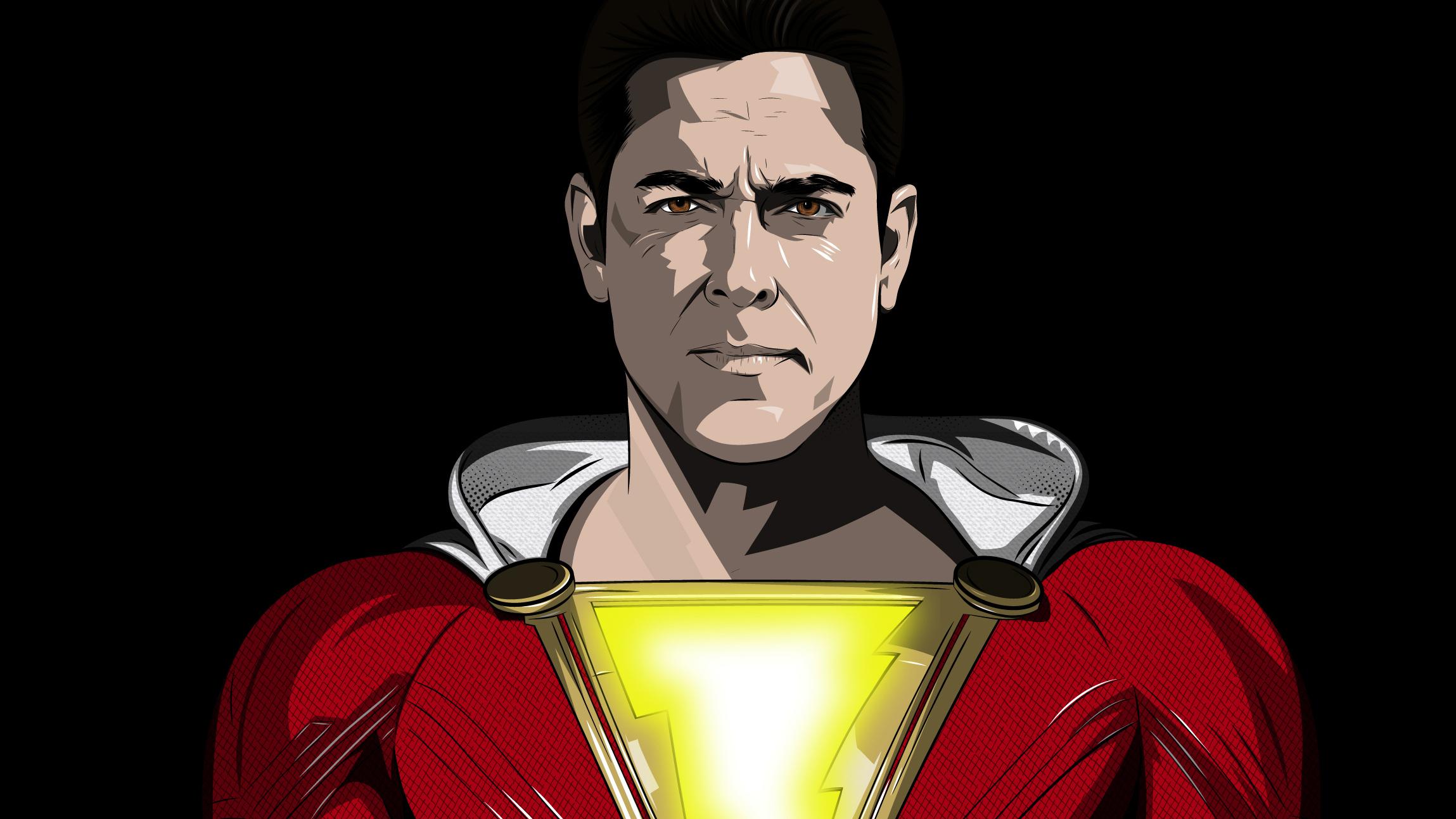 2298x1293 Shazam Dc Art, HD Superheroes, 4k Wallpaper, Image, Background, Photo and Picture