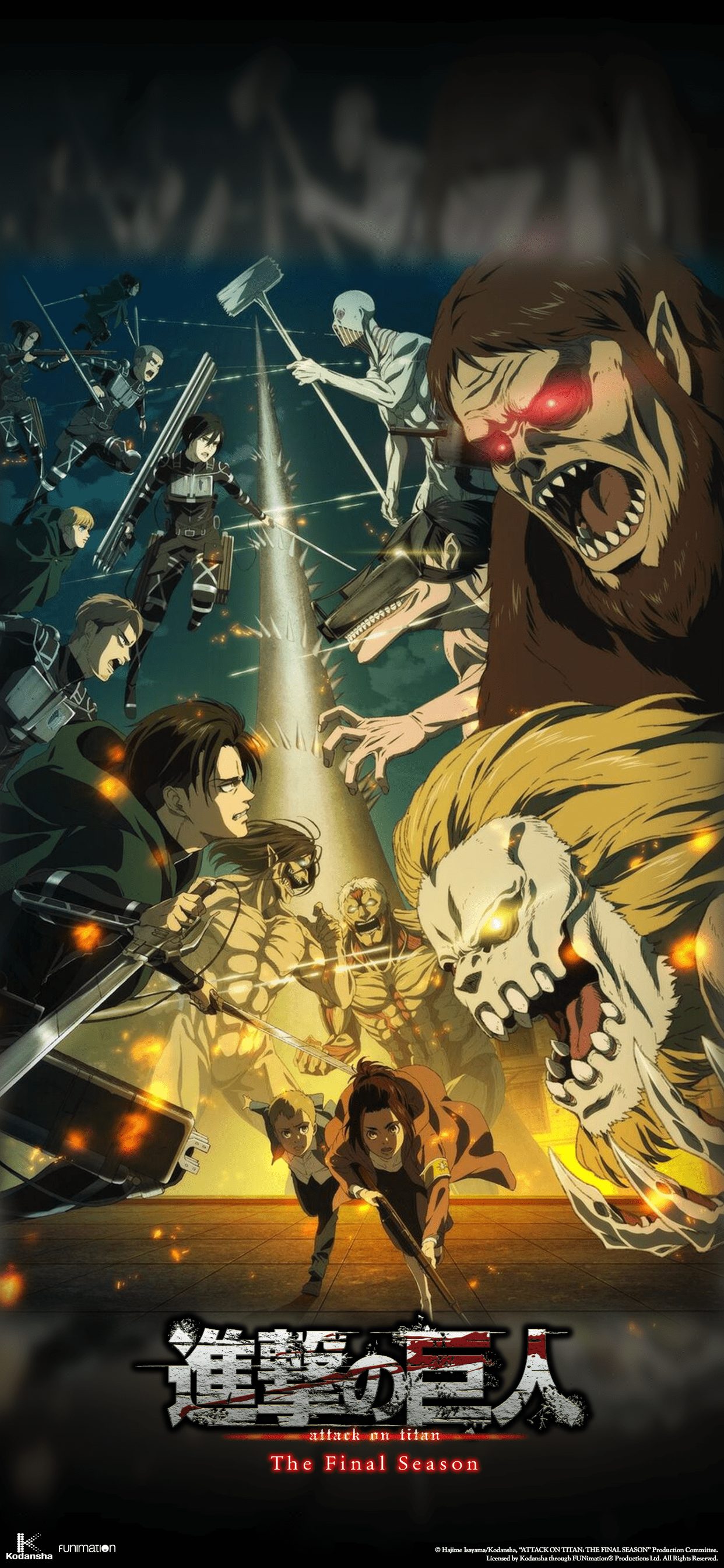 1242x2688 AOT: The Final Season Wallpaper for iPhones: titanfolk