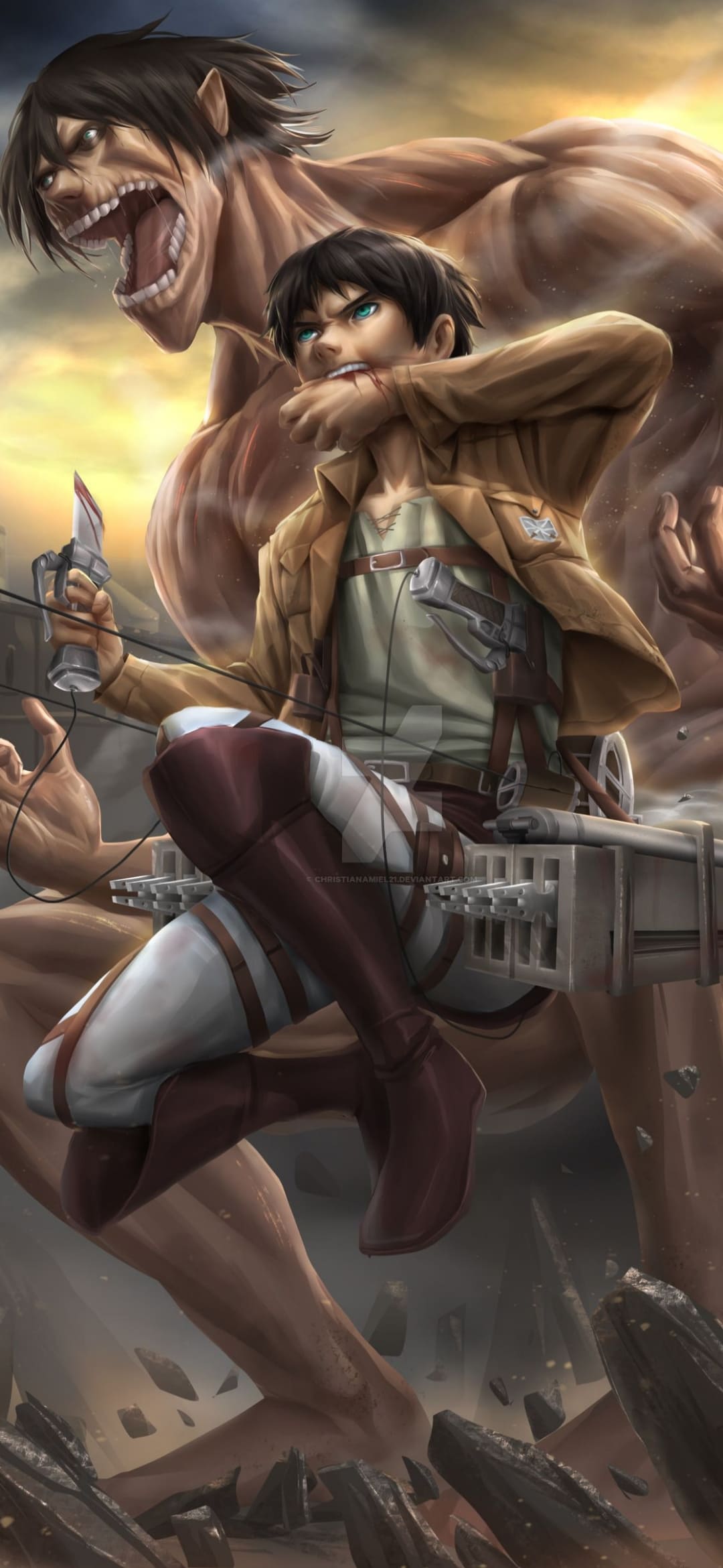 1080x2340 Attack on Titan Wallpaper:k Background [ HD ]
