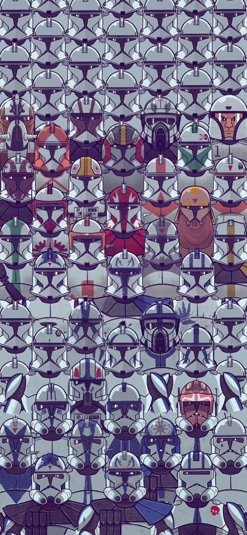 827x1792 Clone trooper phone wallpaper