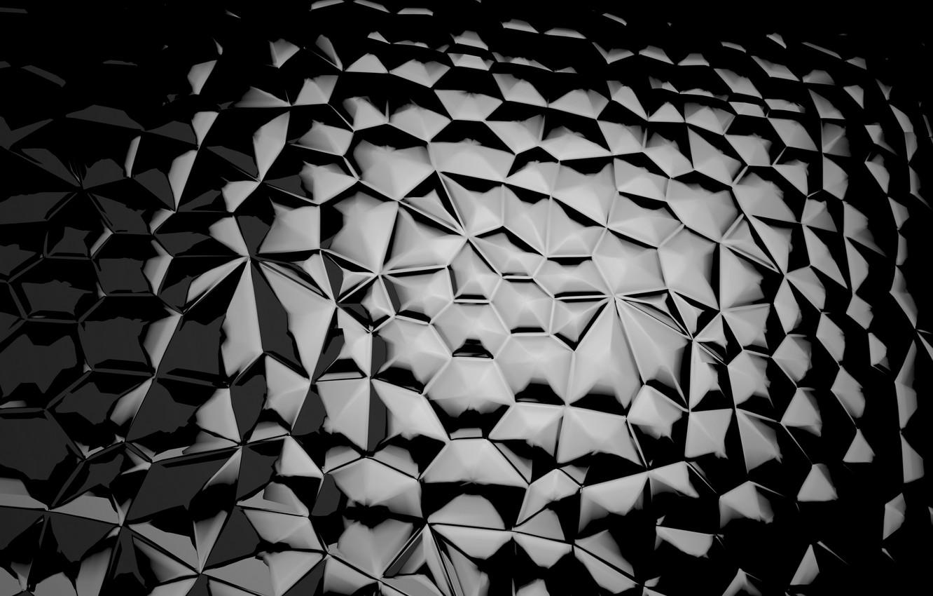 1332x850 Wallpaper glass, mosaic, black, pieces, glass, black, background, mosaic image for desktop, section текстуры