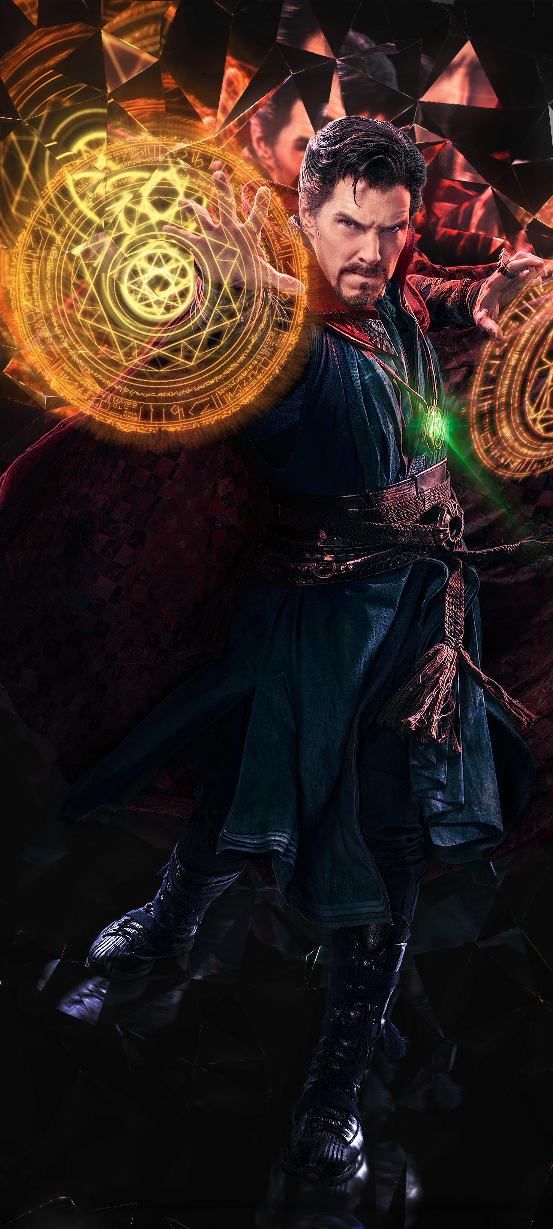 1843x4096 Marvel HD+ Strange original custom phone wallpaper. HD Link