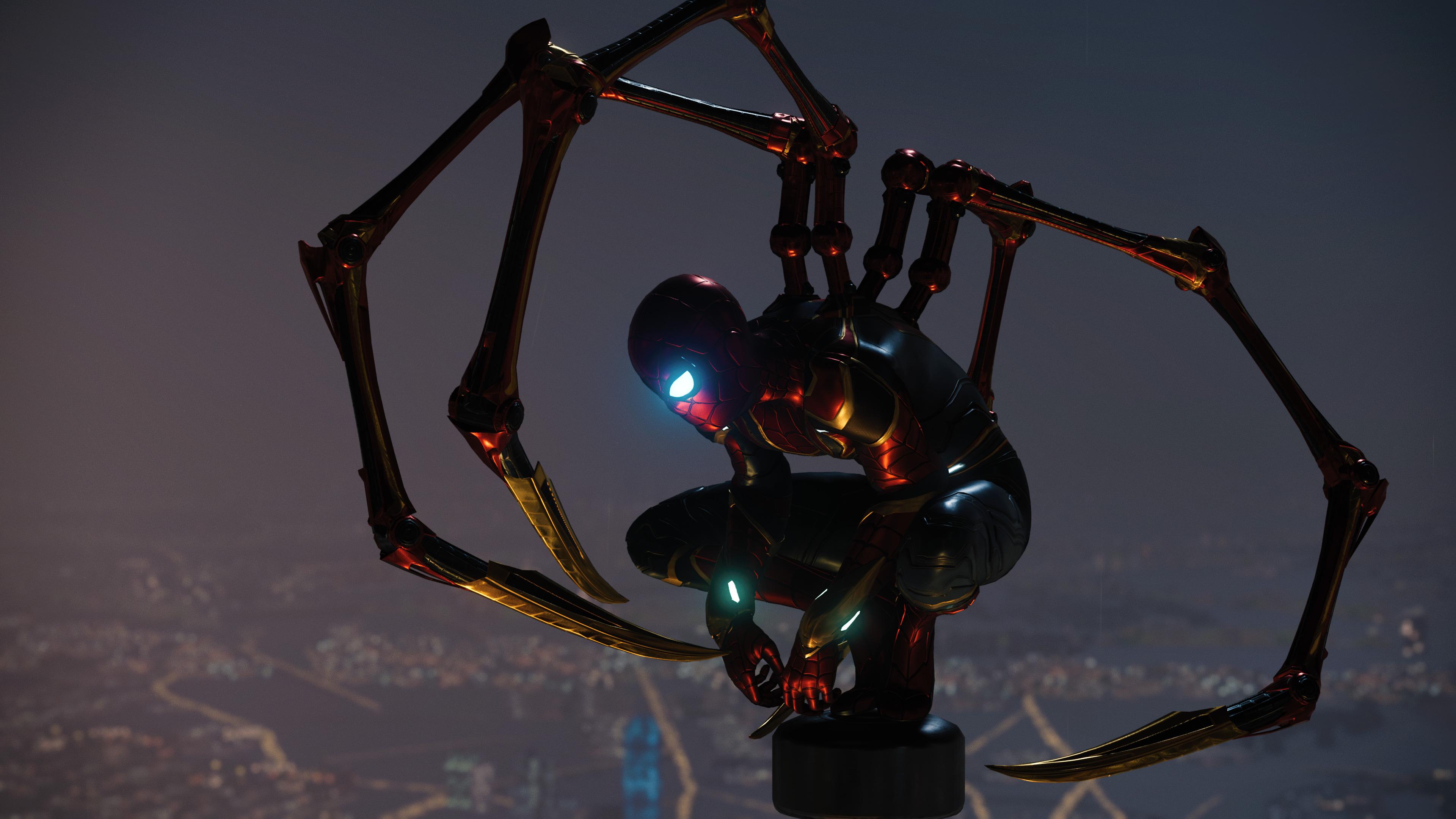 3840x2160 Iron Spider, Spider Man, 4K JPG 1858 Kb