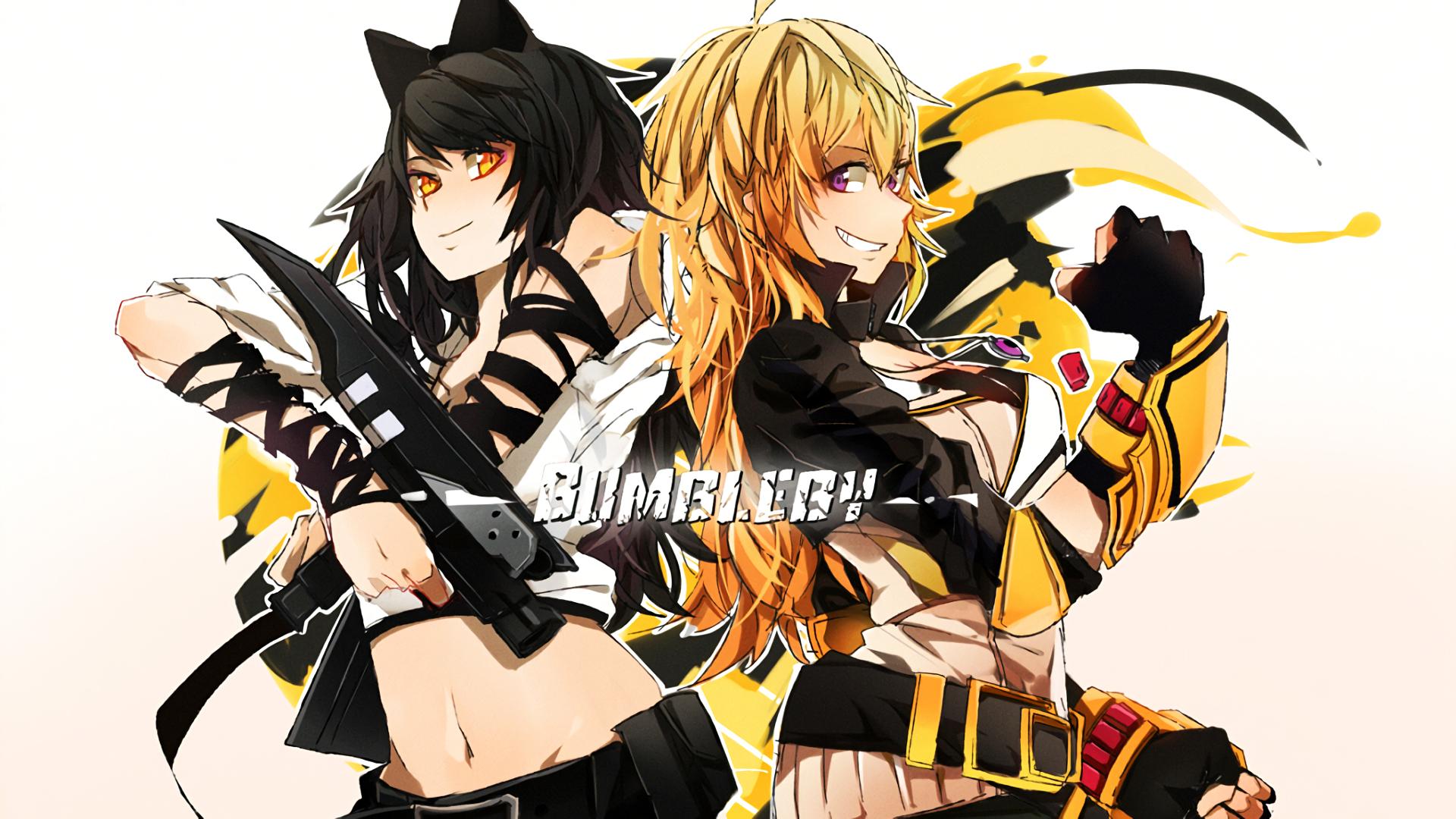 1920x1080 RWBY Battle: Yang Xiao Long and Blake Belladonna vs Nora Valkyrie and Lie Ren