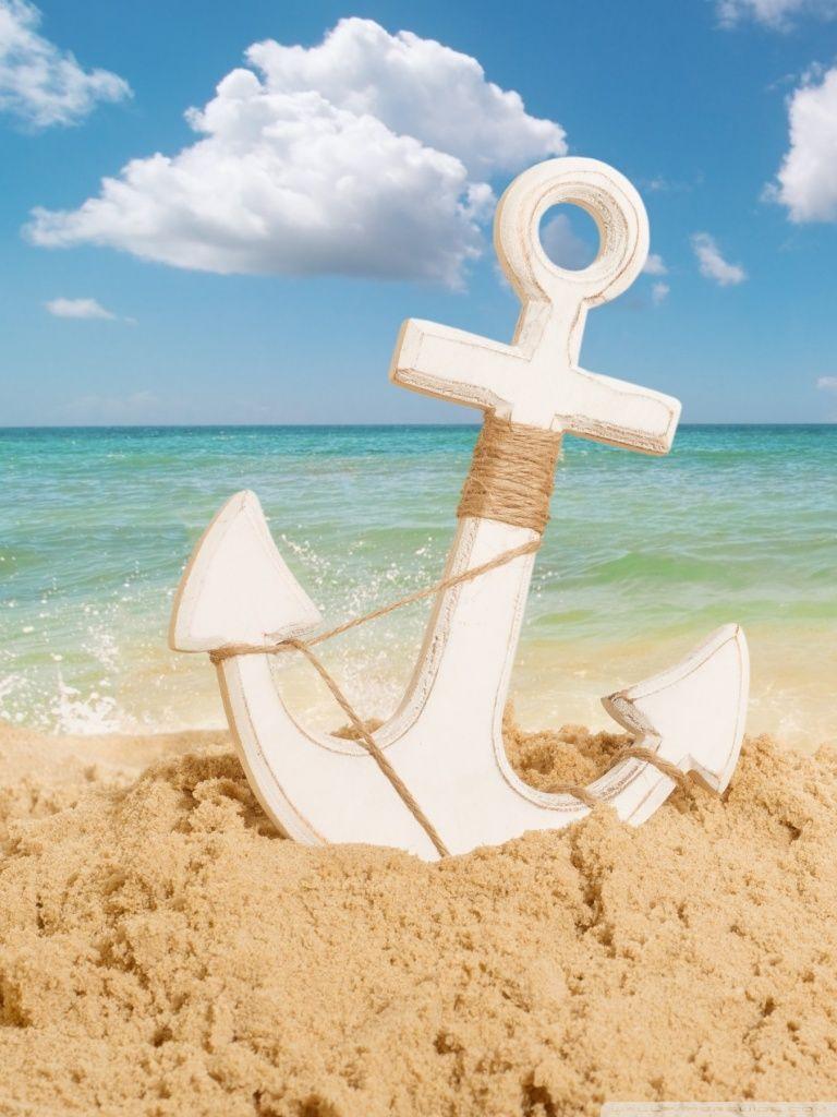 768x1024 Anchor On The Beach ❤ 4K HD Desktop Wallpaper for 4K Ultra HD TV
