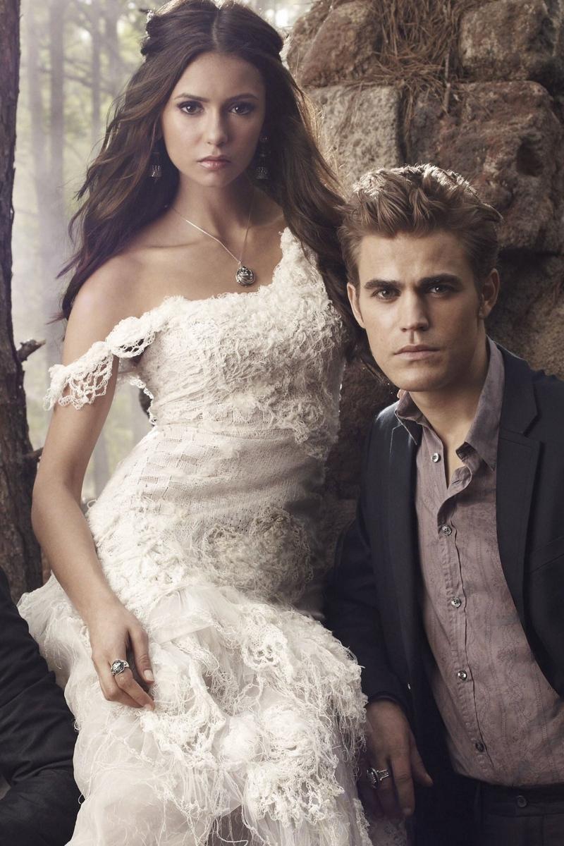800x1200 Wallpaper The Vampire Diaries, Paul Wesley, Nina Dobrev, Diaries Wallpaper iPhone