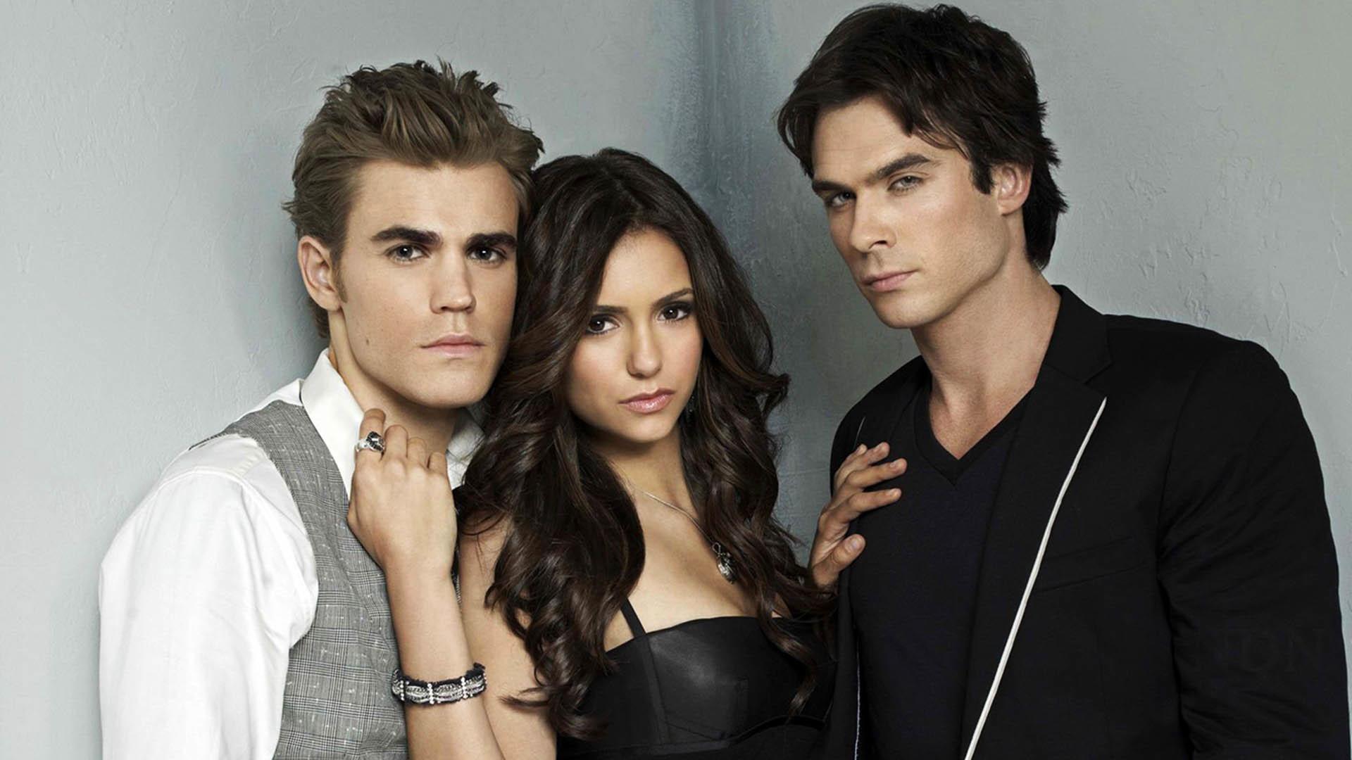 1920x1080 Paul Wesley, Nina Dobrev & Ian Somerhalder Elena E Damon