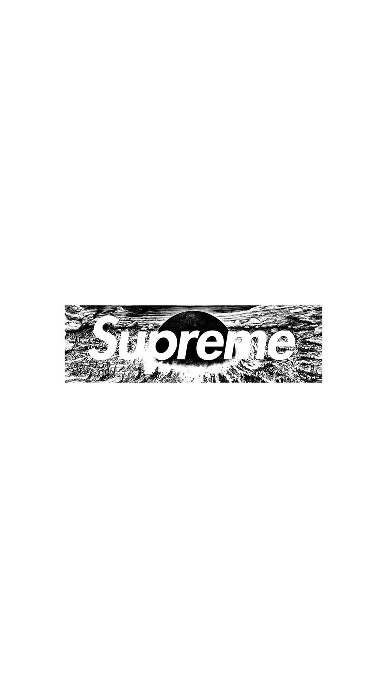 1242x2208 Supreme Black iPhone Wallpaper