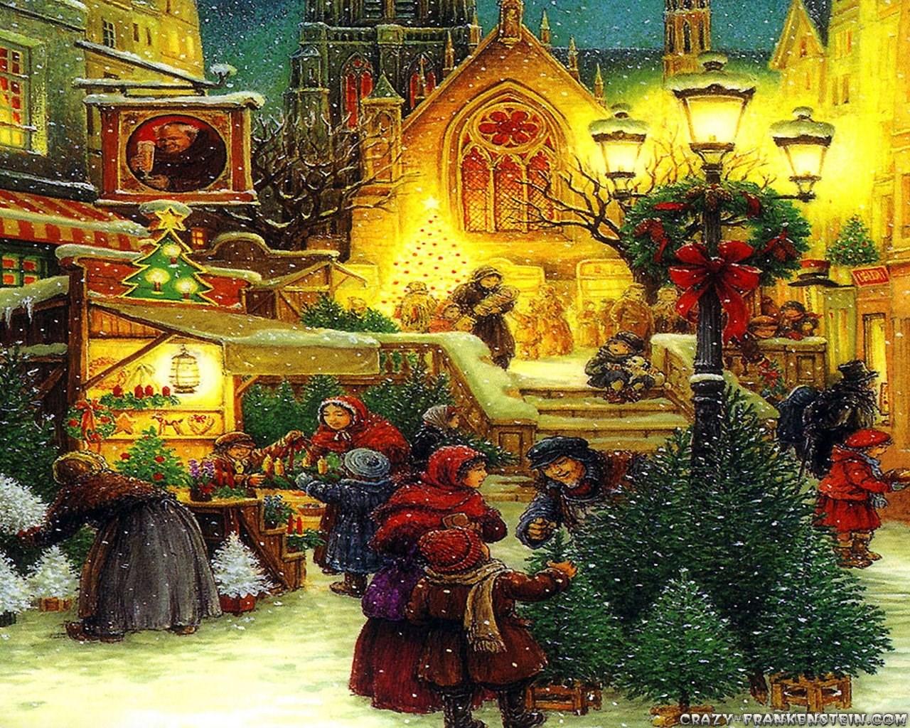 1280x1024 Old Fashioned / Vintage Christmas Wallpaper Crazy. Desktop Background