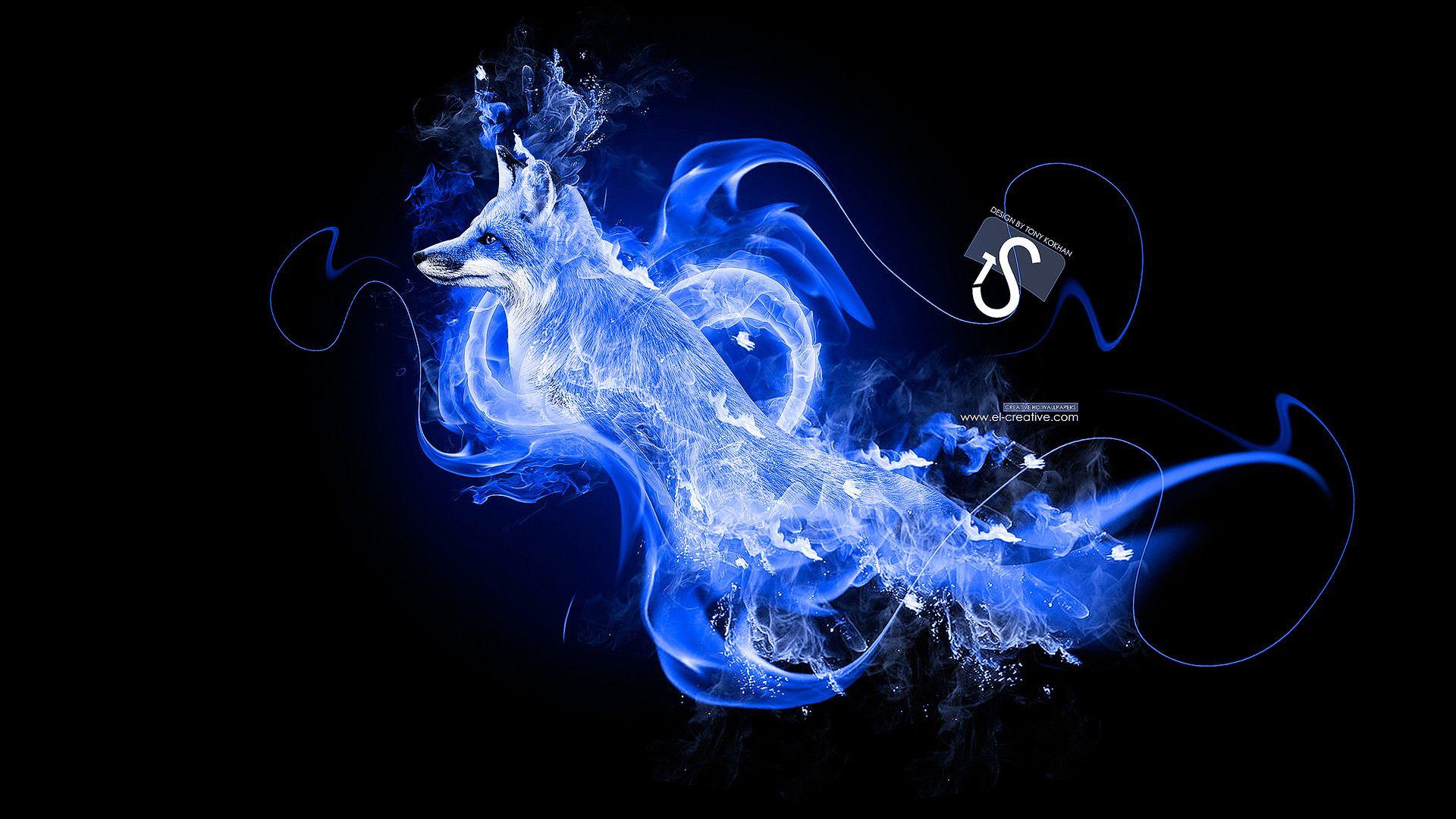 1920x1080 Blue Fox Wallpaper