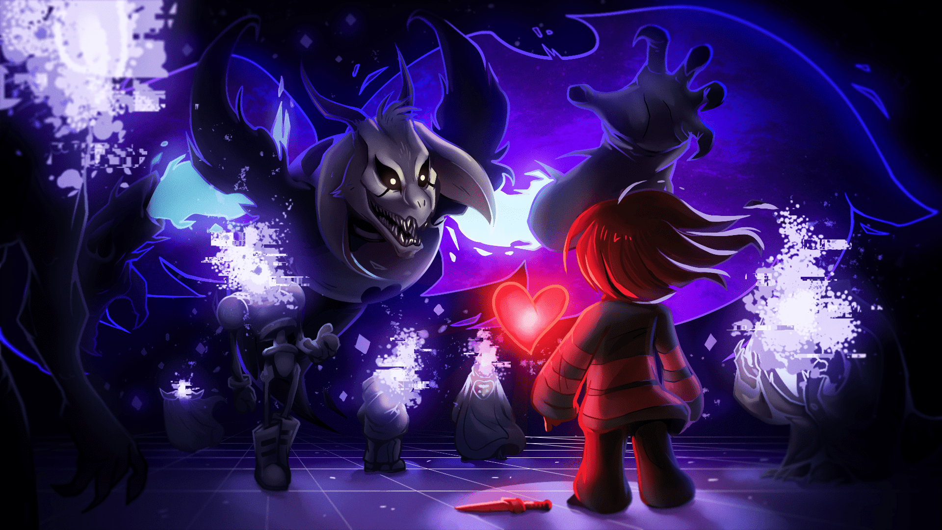 1920x1080 Free download Undertale Frisk Sans Fight Art on Undertale Asriel Dreemurr Anime [1920x1080] for your Desktop, Mobile & Tablet. Explore Undertale Live Wallpaper. Cool Undertale Wallpaper, Undertale Wallpaper for