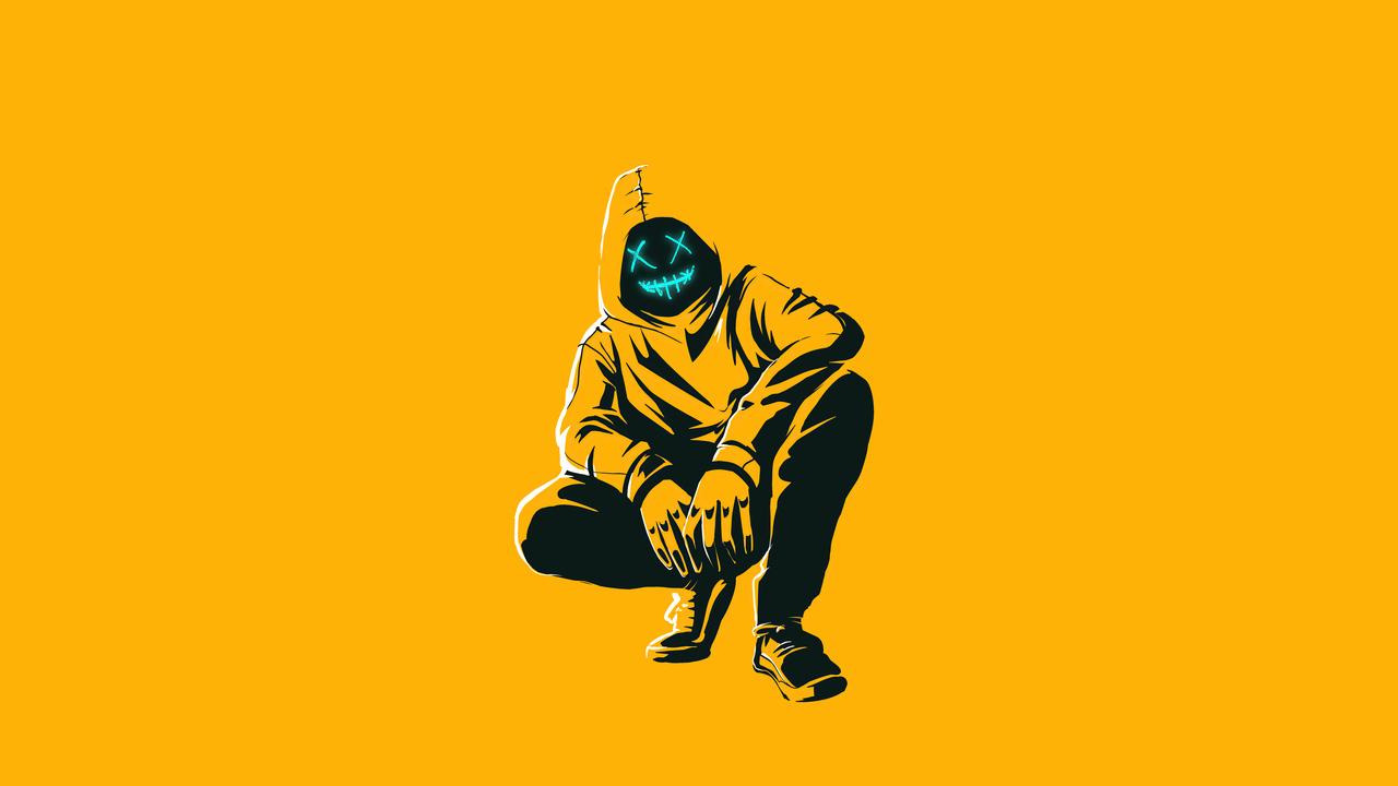 1280x720 Anonmyus Boy Yellow Minimal 4k 720P HD 4k Wallpaper, Image, Background, Photo and Picture