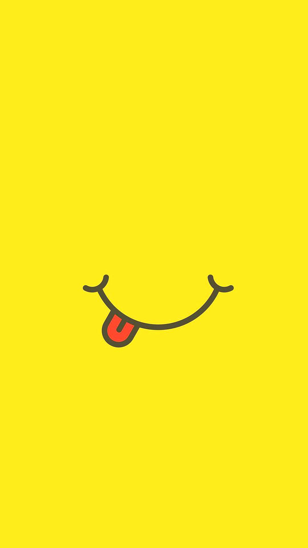 1080x1920 Smiley Yellow Cartoon Minimal Android HD Wallpaper Download Free
