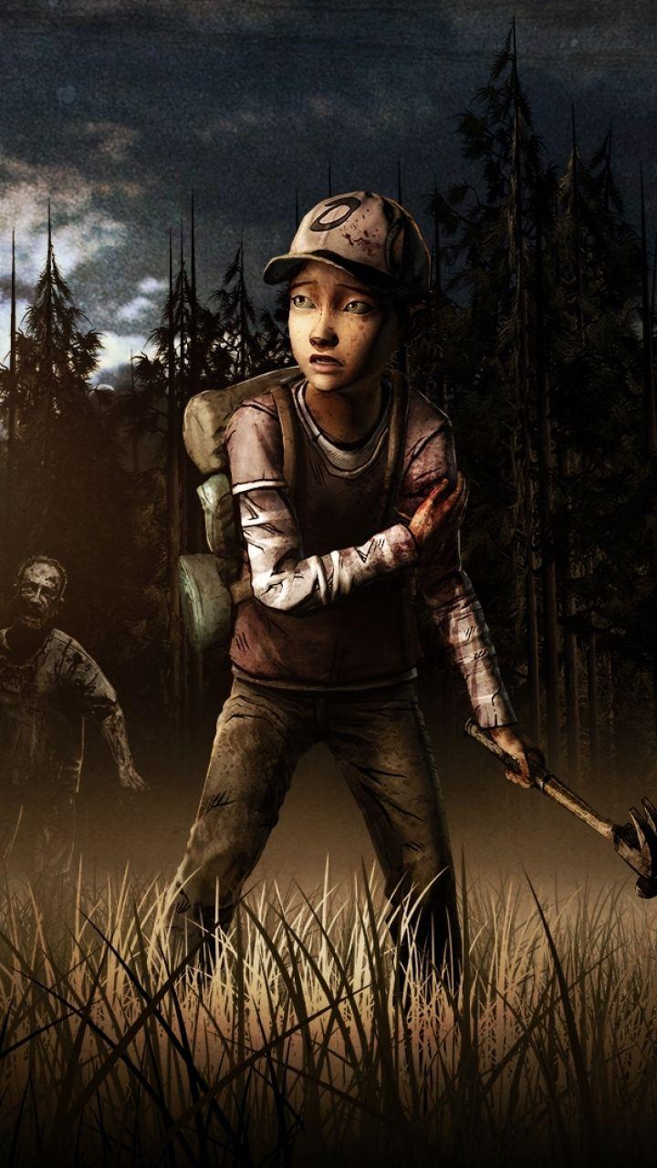 720x1280 Violet And Clementine The Walking Dead Wallpaper