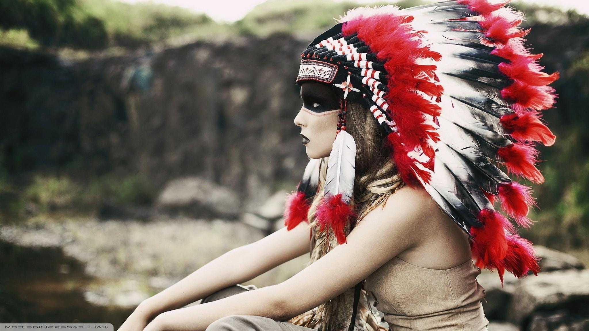 2048x1152 native americans indian women headdress wallpaper. Mocah HD Wallpaper
