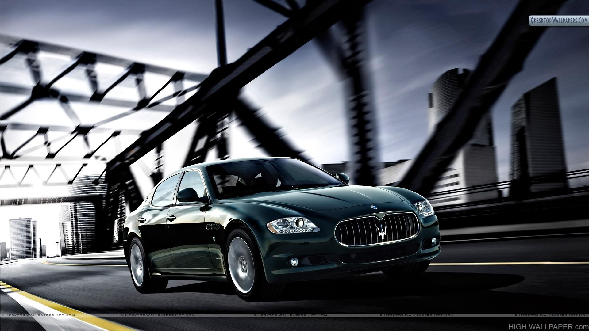 1920x1080 Maserati Quattroporte Running On Bridge HD Wallpaper