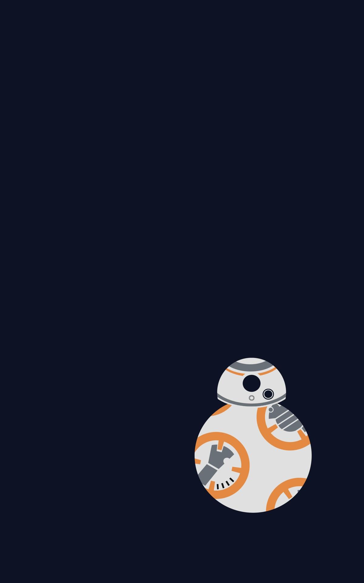 1200x1920 BB Minimalism, Portrait display, Star Wars: The Force Awakens, Star Wars, Robot Wallpaper HD / Desktop and Mobile Background