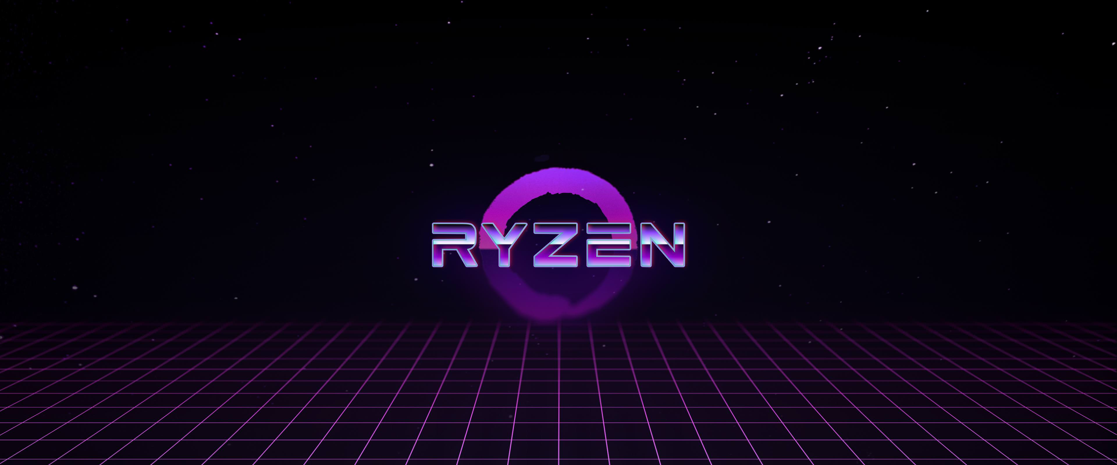 3840x1600 Made An 80s Style Ryzen Wallpaper: Amd
