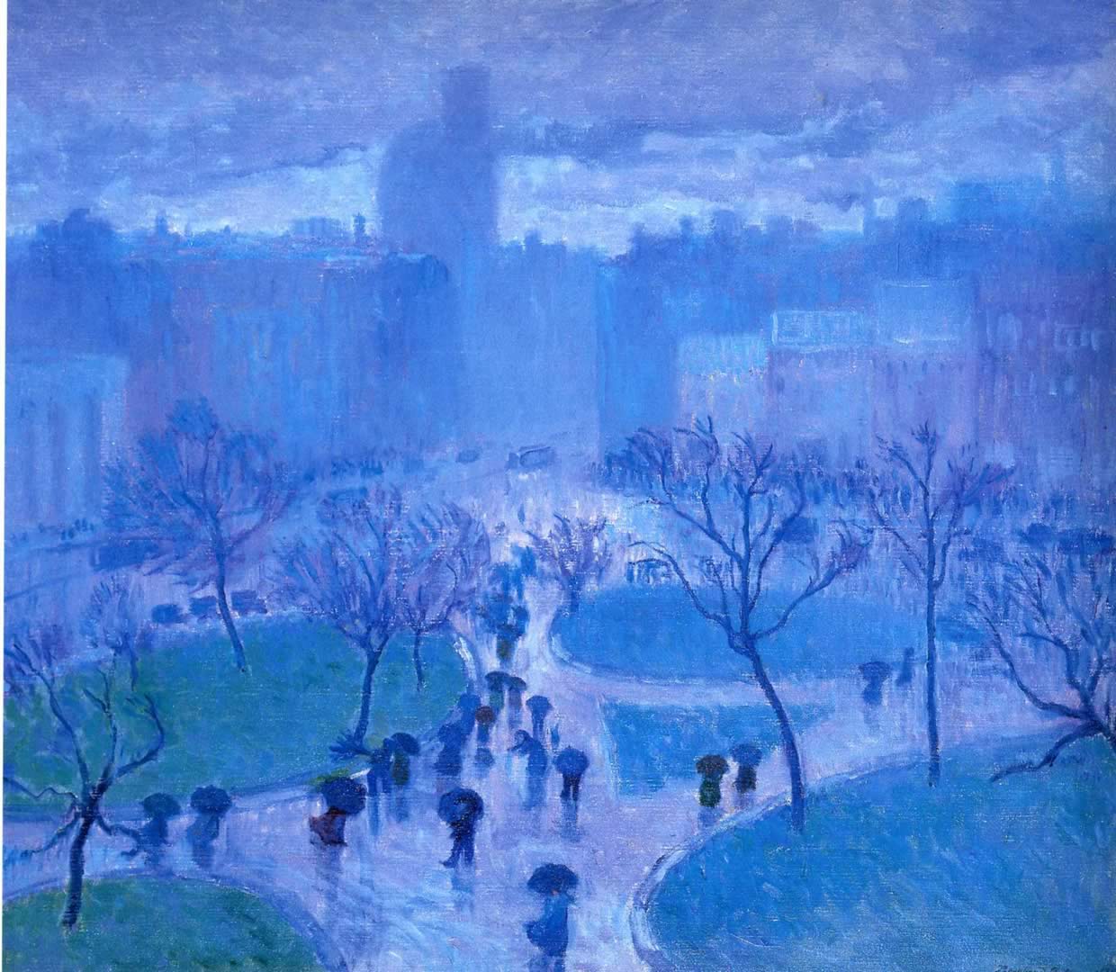 1240x1080 Rainy Day Union Square Gutmann Wallpaper Image