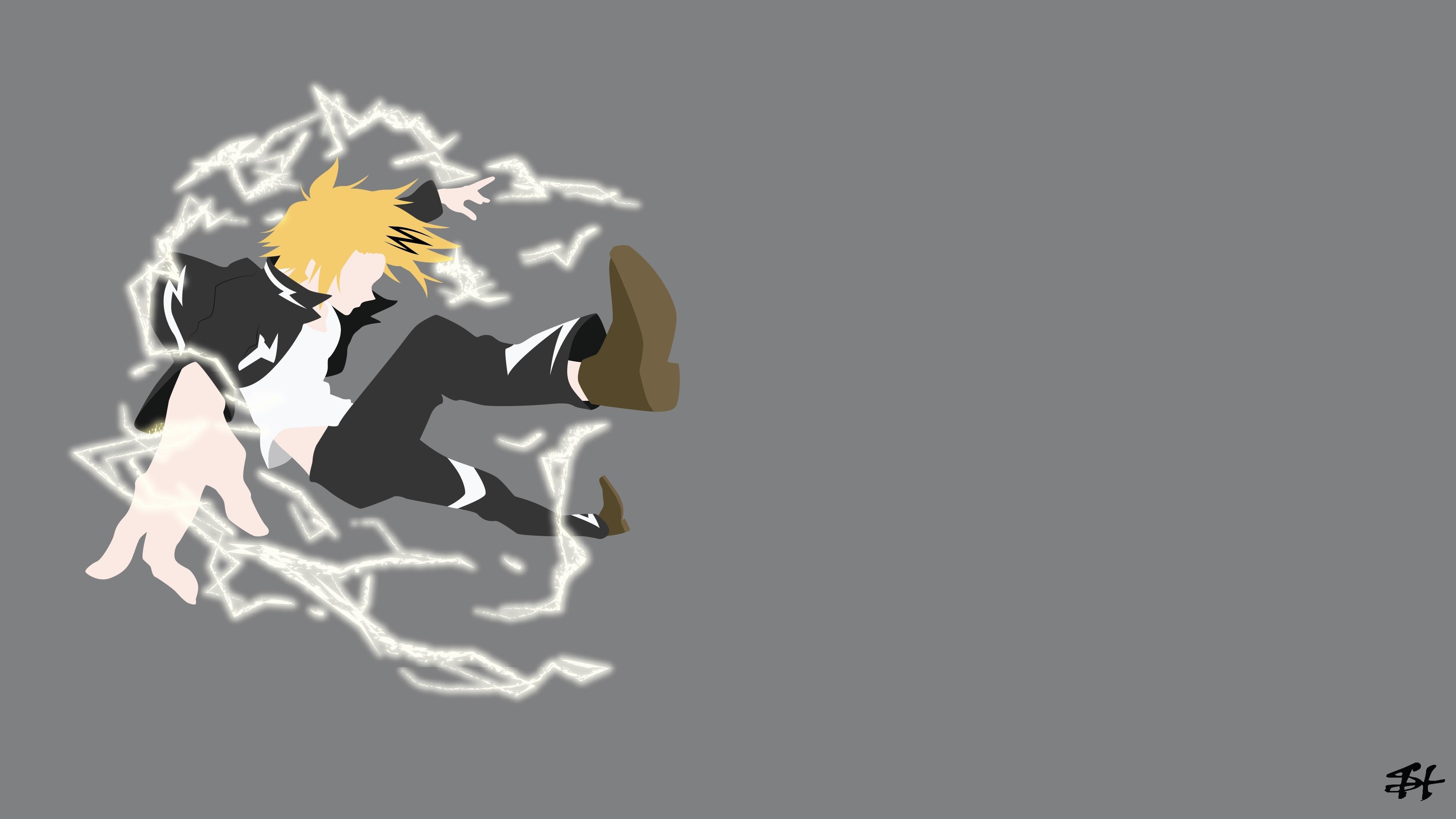 3840x2160 Denki Kaminari, Minimalist, My Hero Academia, 4K wallpaper. Mocah HD Wallpaper
