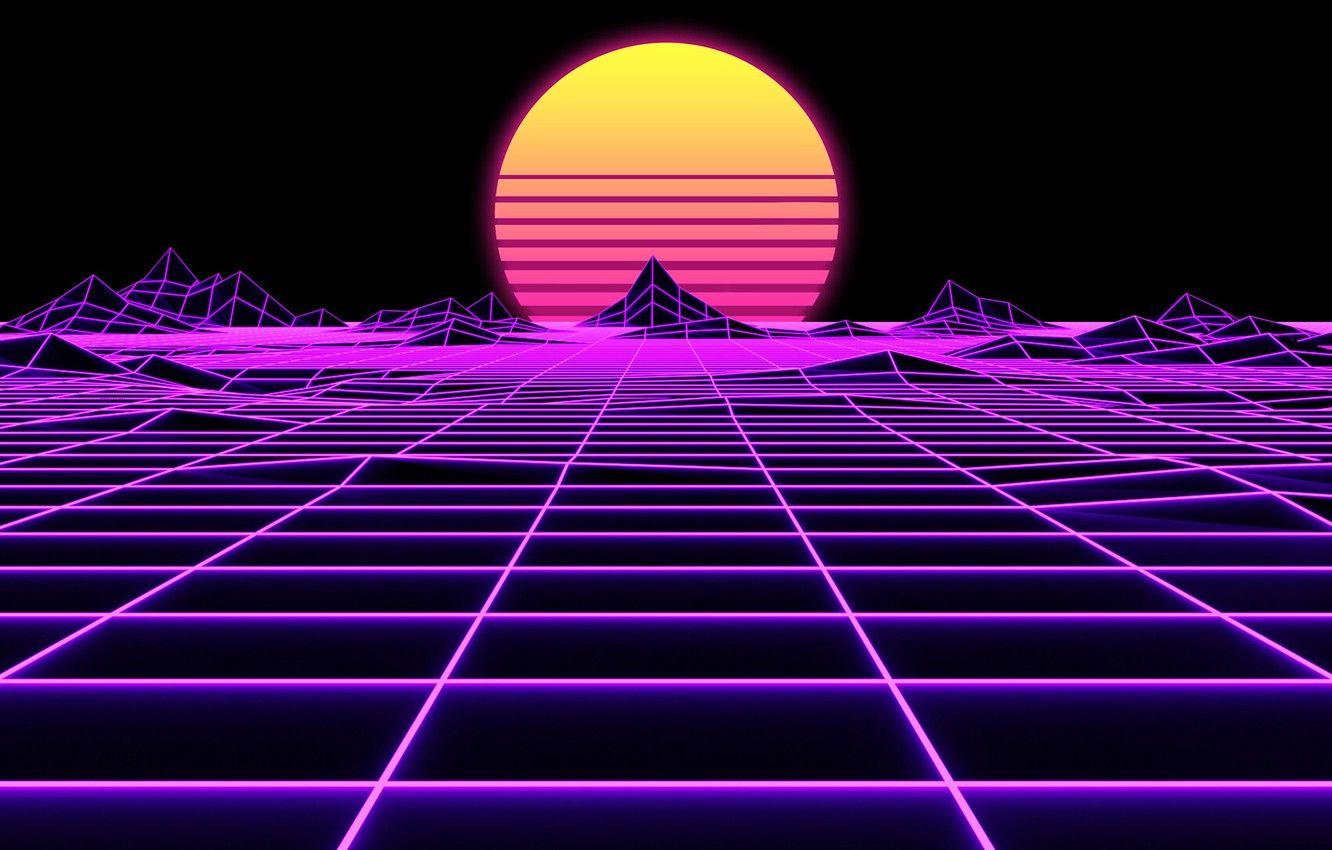 1332x850 Retro Sun 80s Wallpaper