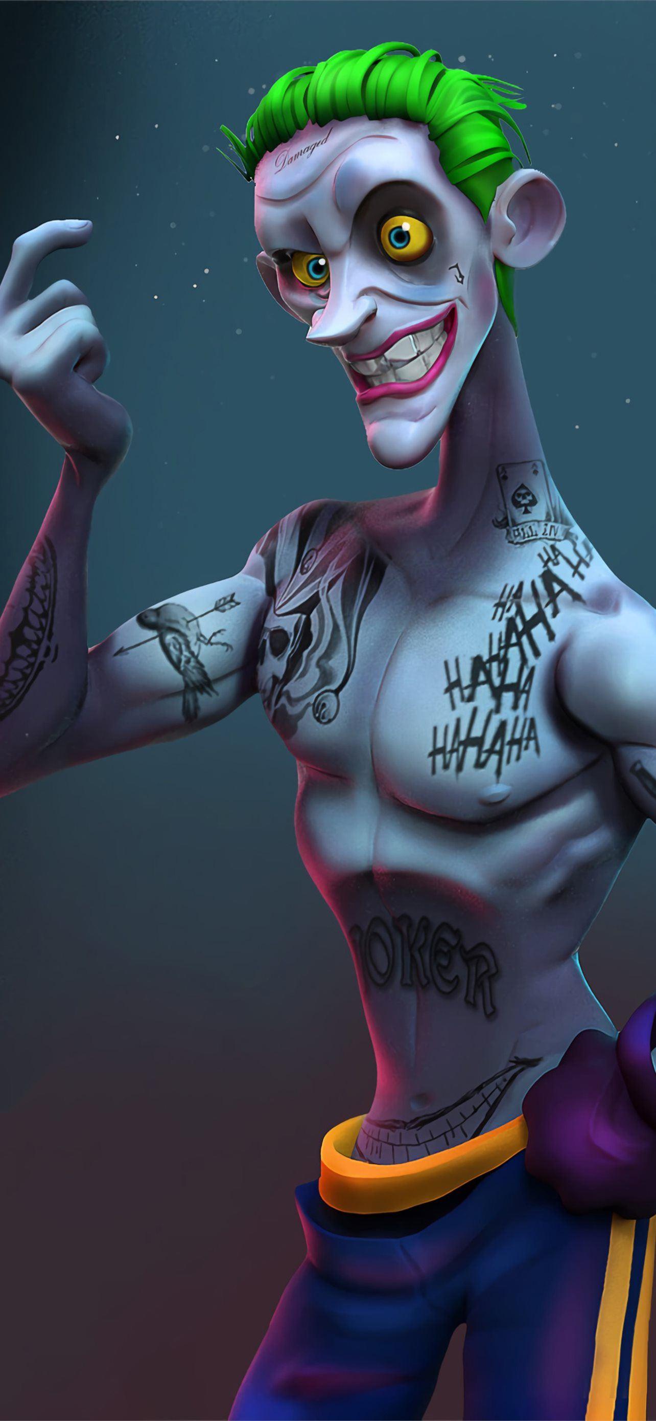 1284x2778 Joker Suicide Squad 3D Art Samsung Galaxy Note 9 8. iPhone Wallpaper Free Download