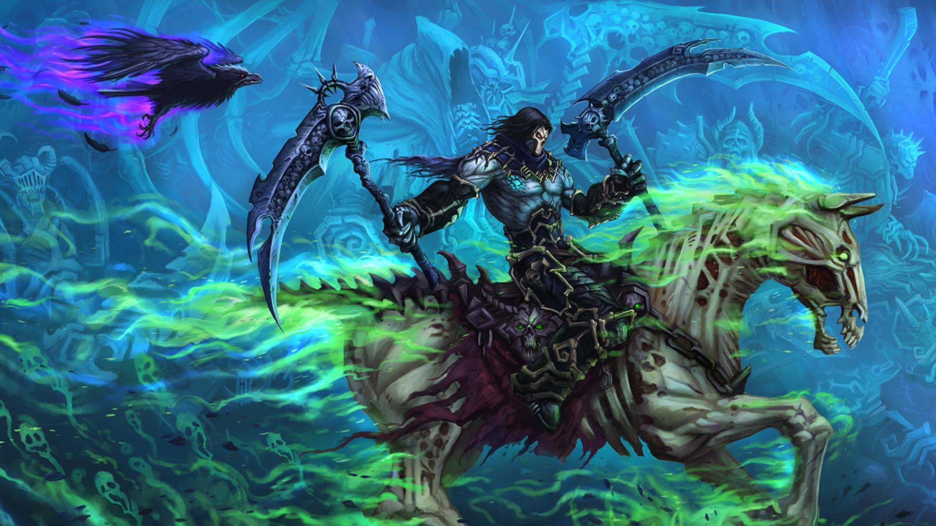 1920x1080 Download 1920x1080 HD Wallpaper darksiders raven horseman death art, Desktop Background HD
