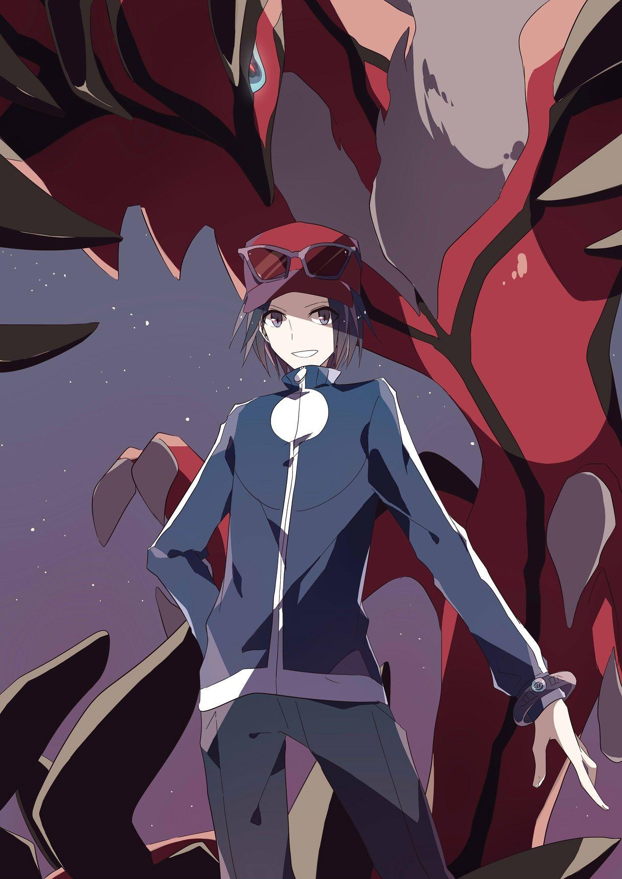 1254x1771 Calem & Yveltal. Pokémon