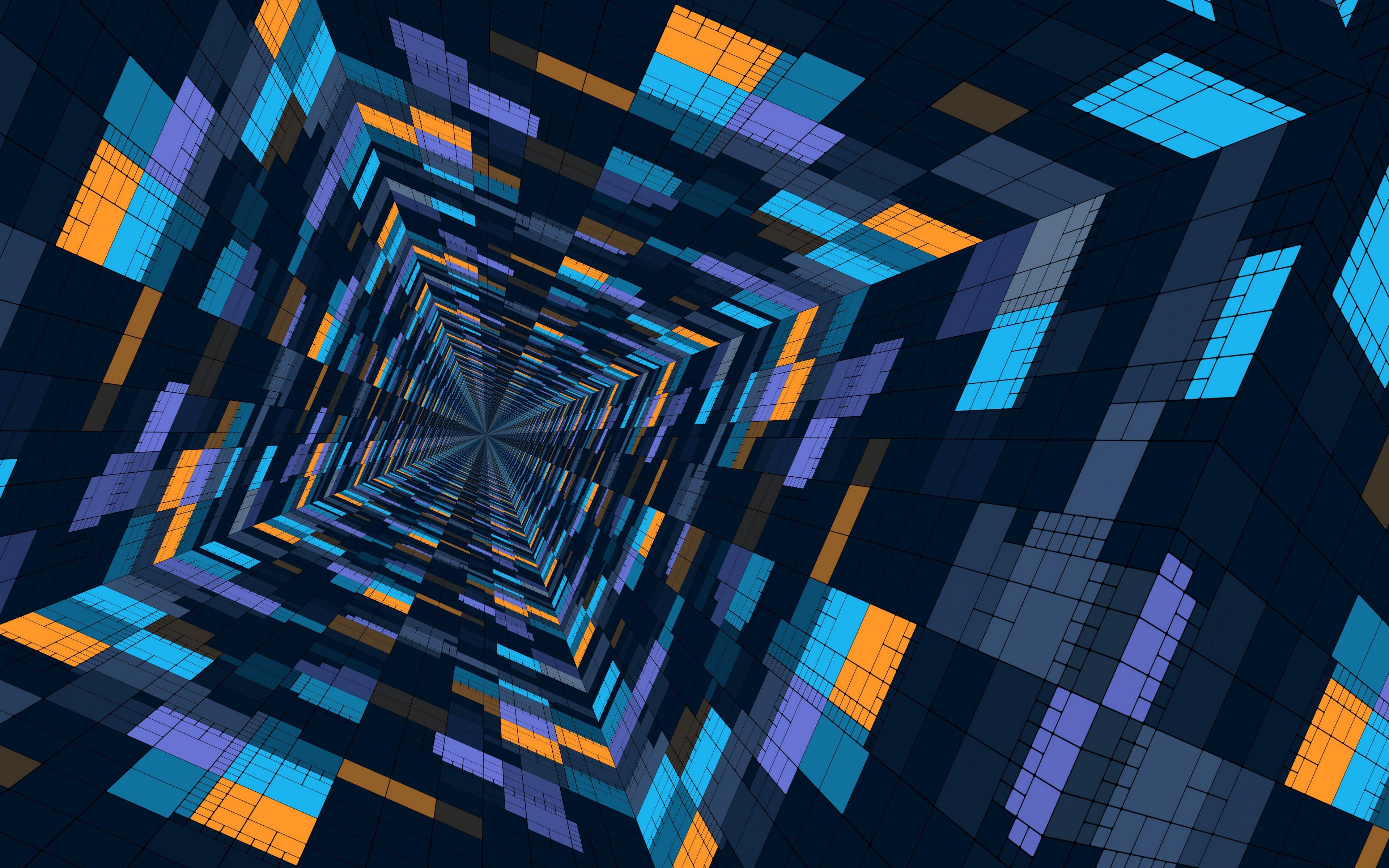 3840x2400 Download wallpaper 3840x2400 perspective, geometric, pattern, color, structure, futuristic 4k ultra HD 16:10 HD background