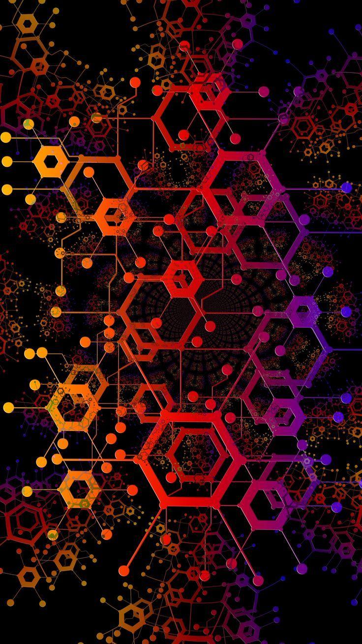 736x1309 Abstract Geometric Wallpaper 4k