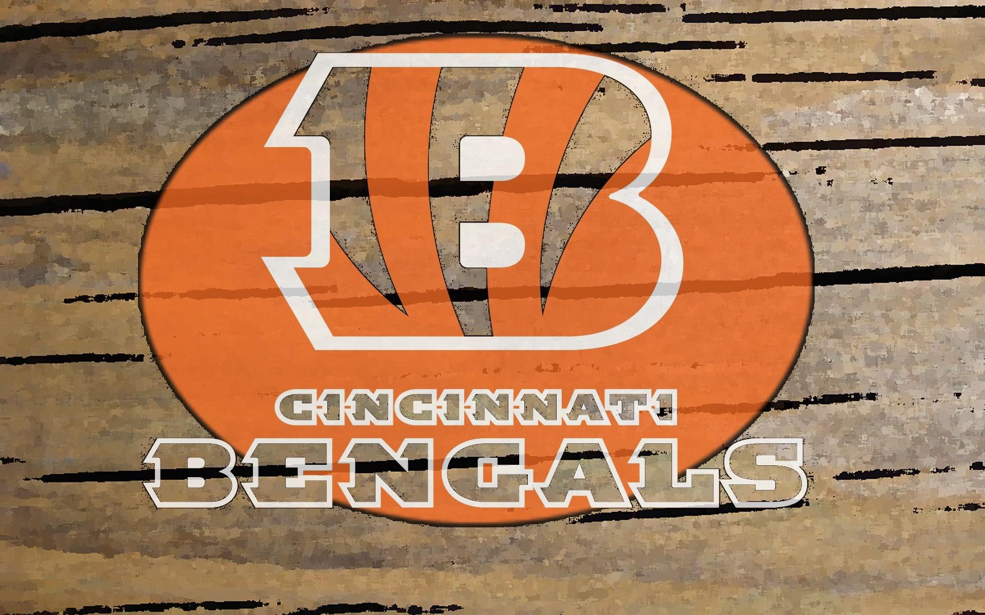 1920x1200 Cincinnati Bengals Logo Painted Wood 1920x1200 WIDE NFL / Cincinnati Bengals