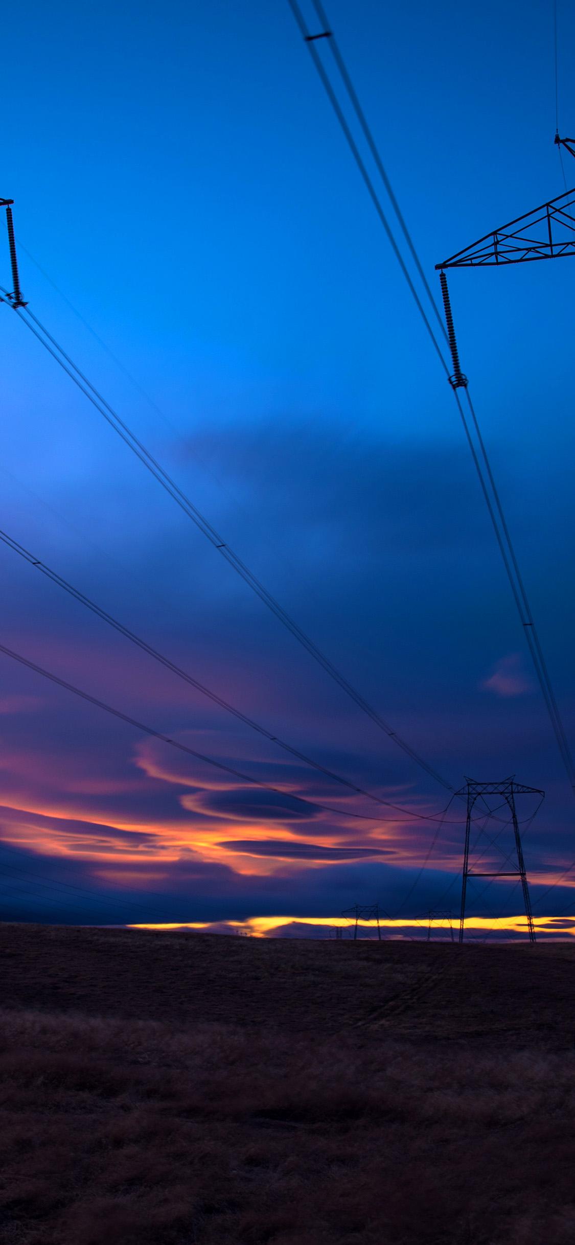 1125x2436 iPhone X wallpaper. sunset electric night nature