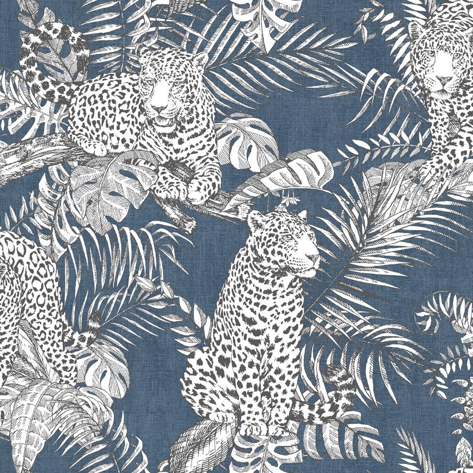 975x975 Darcy James Mamboa Blue Jungle Wallpaper