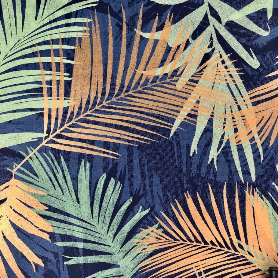 910x910 Graham & Brown Jungle Glam Blue Wallpaper 104264. Blue wallpaper, Jungle wallpaper, Palm wallpaper