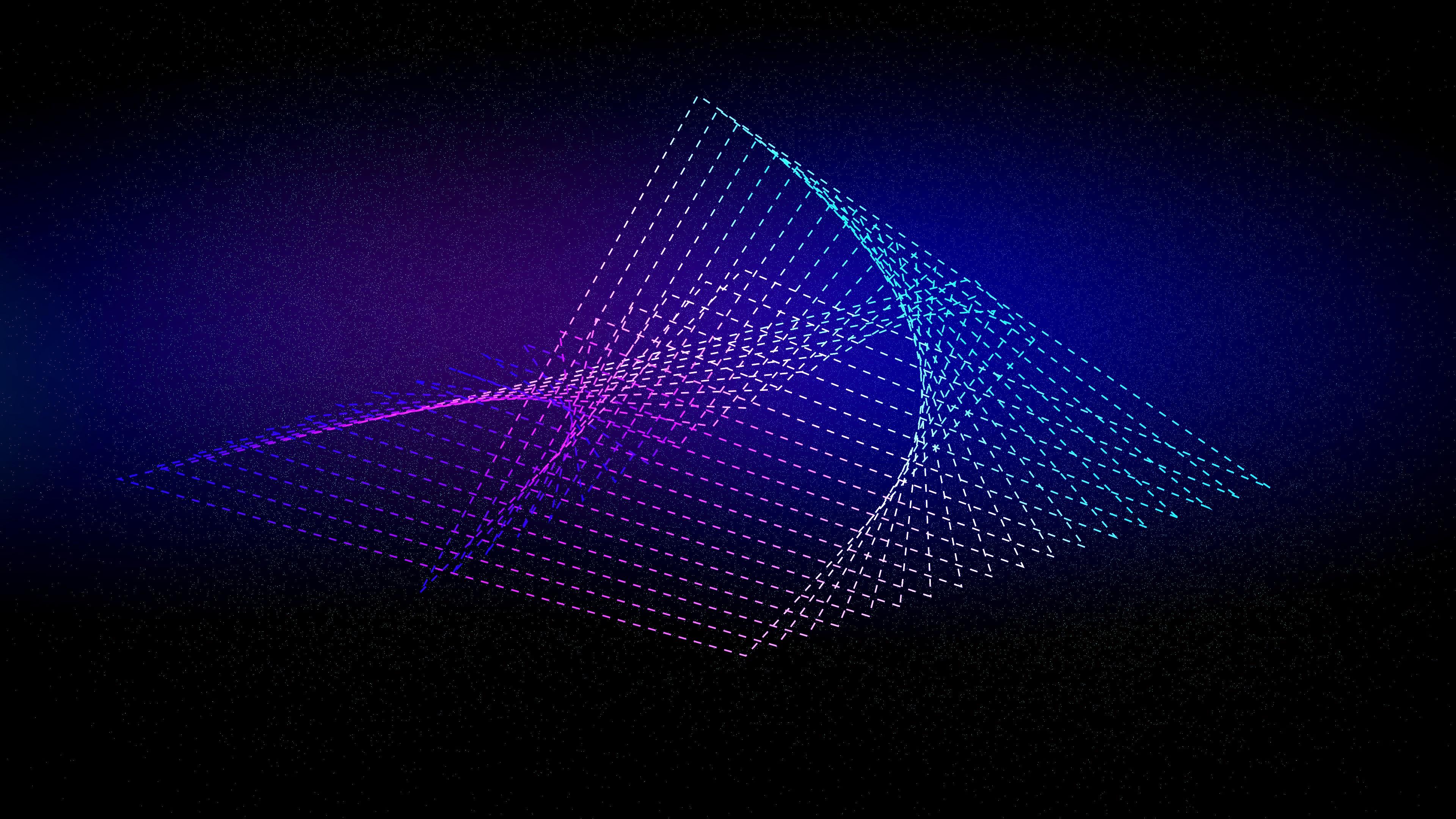 3840x2160 Light Blue Purple Pink 4K HD Abstract Wallpaper