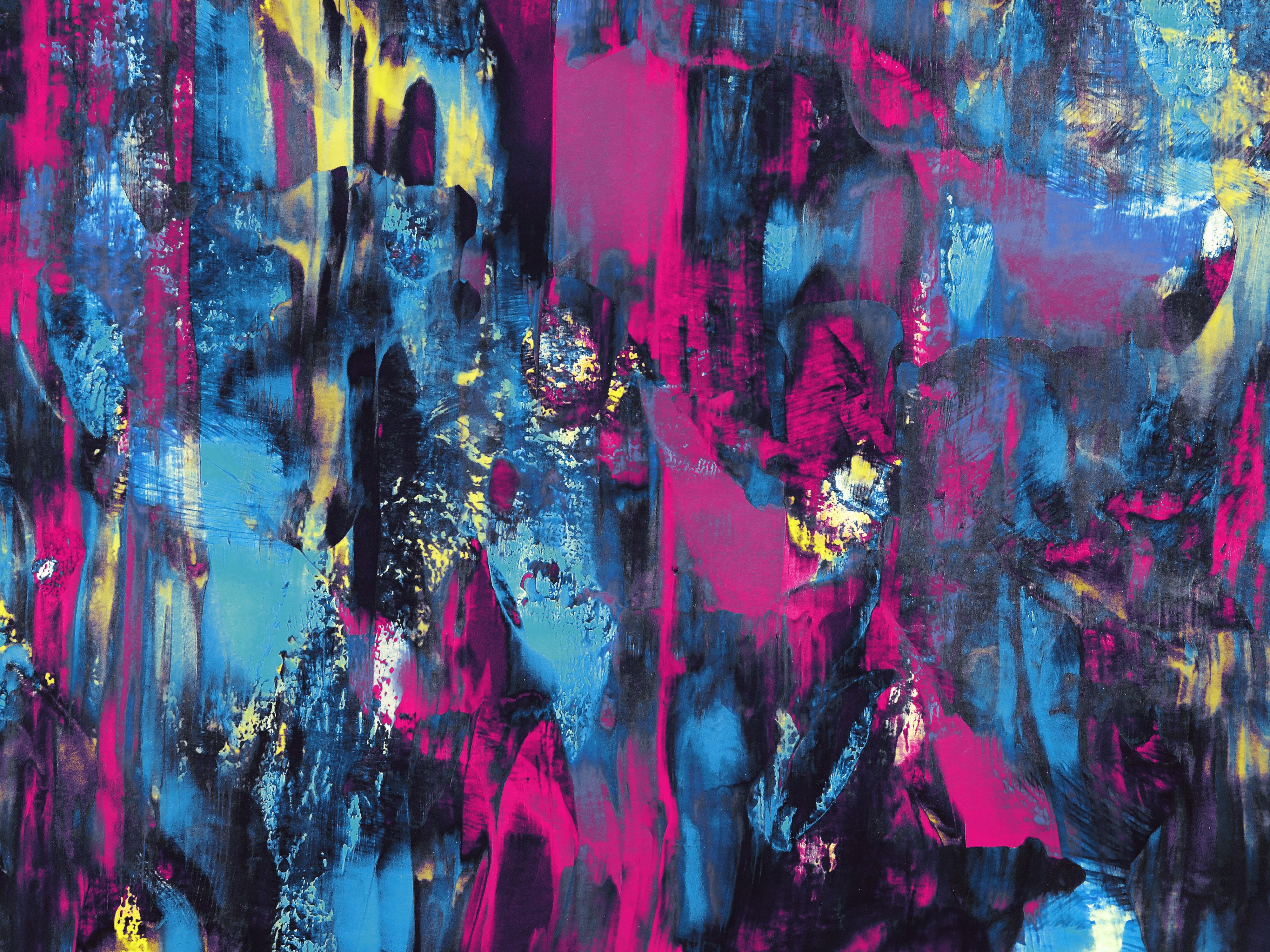 4000x3000 Pink And Blue Abstract Painting · Free