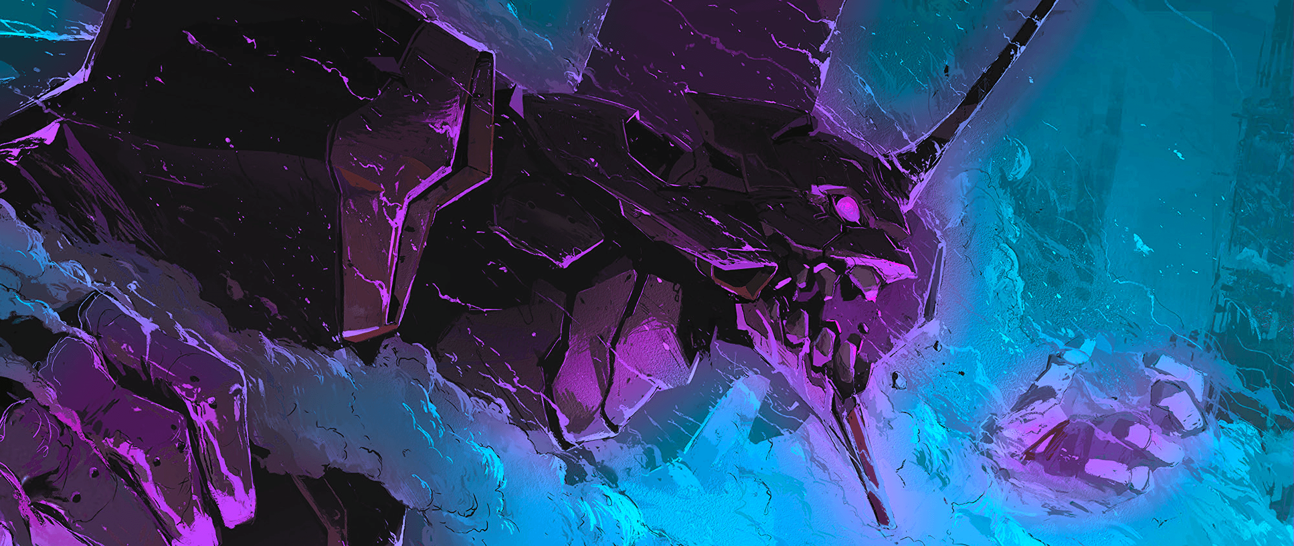 2560x1080 Blue and Pink Wallpaper, HD Blue and Pink Background
