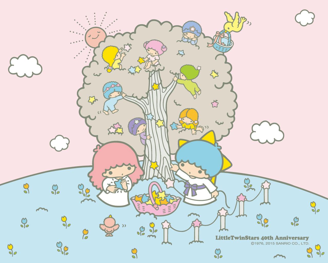 1280x1024 My Melody and Little Twin Stars wallpaper for FREE!