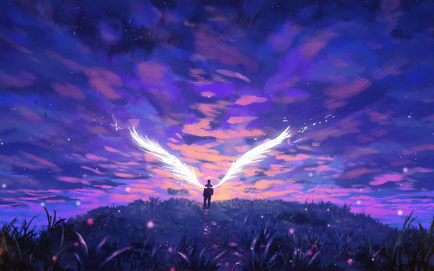 1440x900 Wallpaper Illustration, Lucifer, Angel, Landscape, Painting • Wallpaper For You HD Wallpaper For Desktop & Mobile