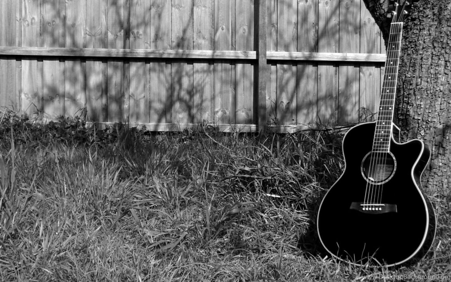 1440x900 My Black Acoustic Guitar Wallpaper For Widescreen Desktop PC 1600x900 Desktop Background