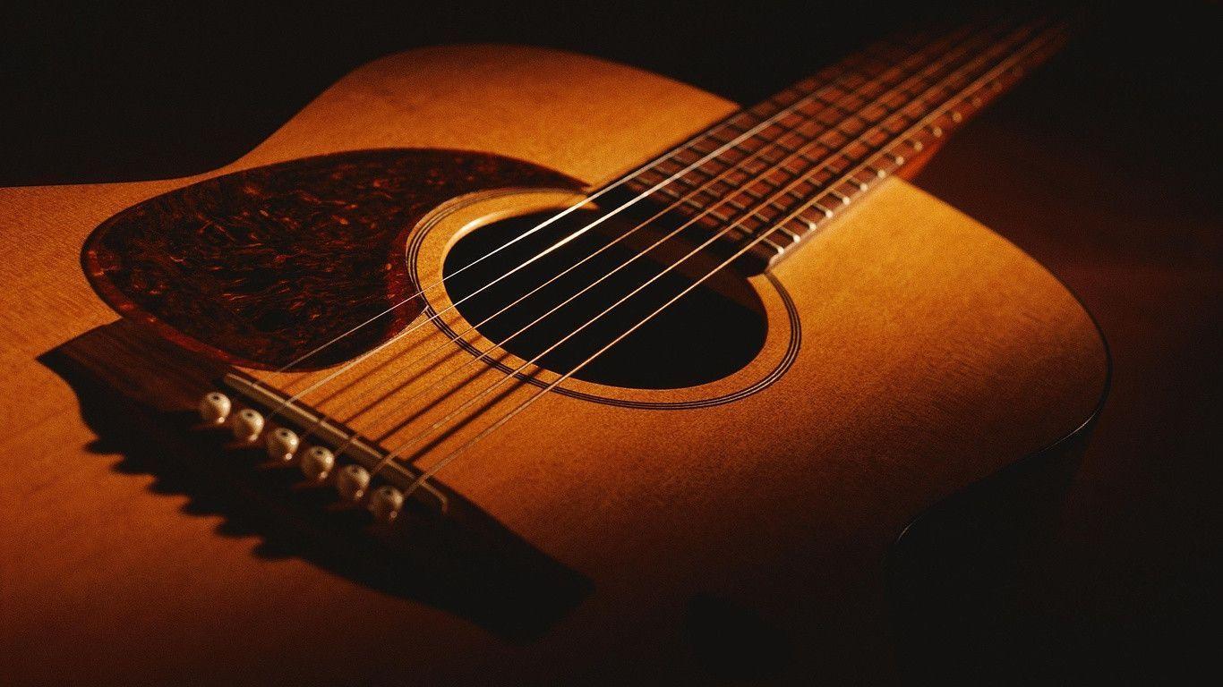 1366x768 Acoustic Guitar Wallpaper