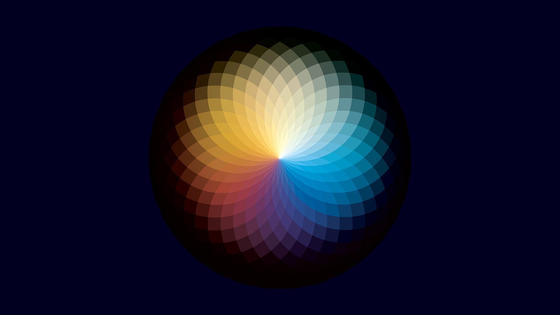 1920x1080 #simple, #color wheel, #shapes, #abstract, #simple background, #blue background, #colorful, wallpaper. Mocah HD Wallpaper