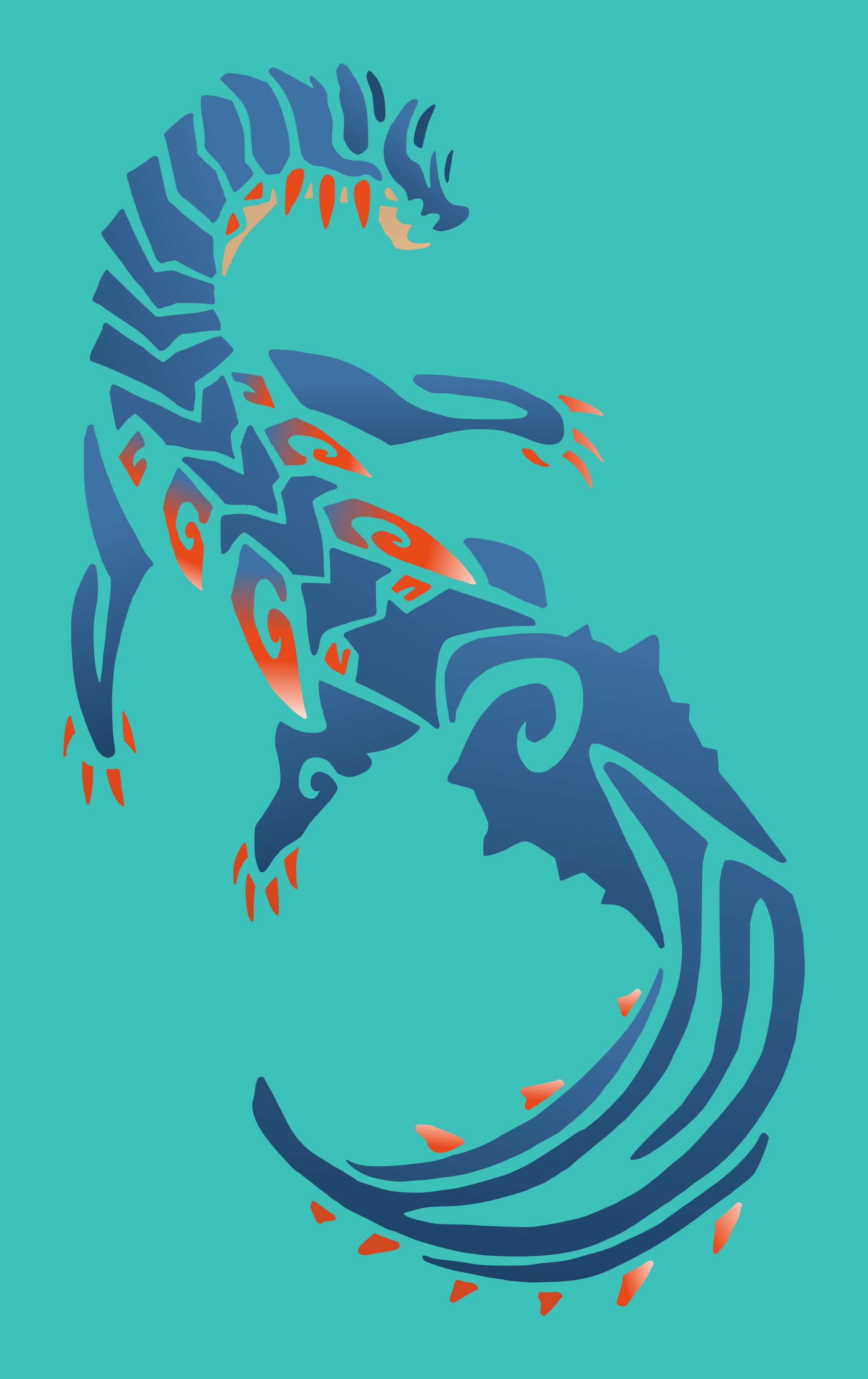 2057x3267 OC Lagiacrus Design: MonsterHunter
